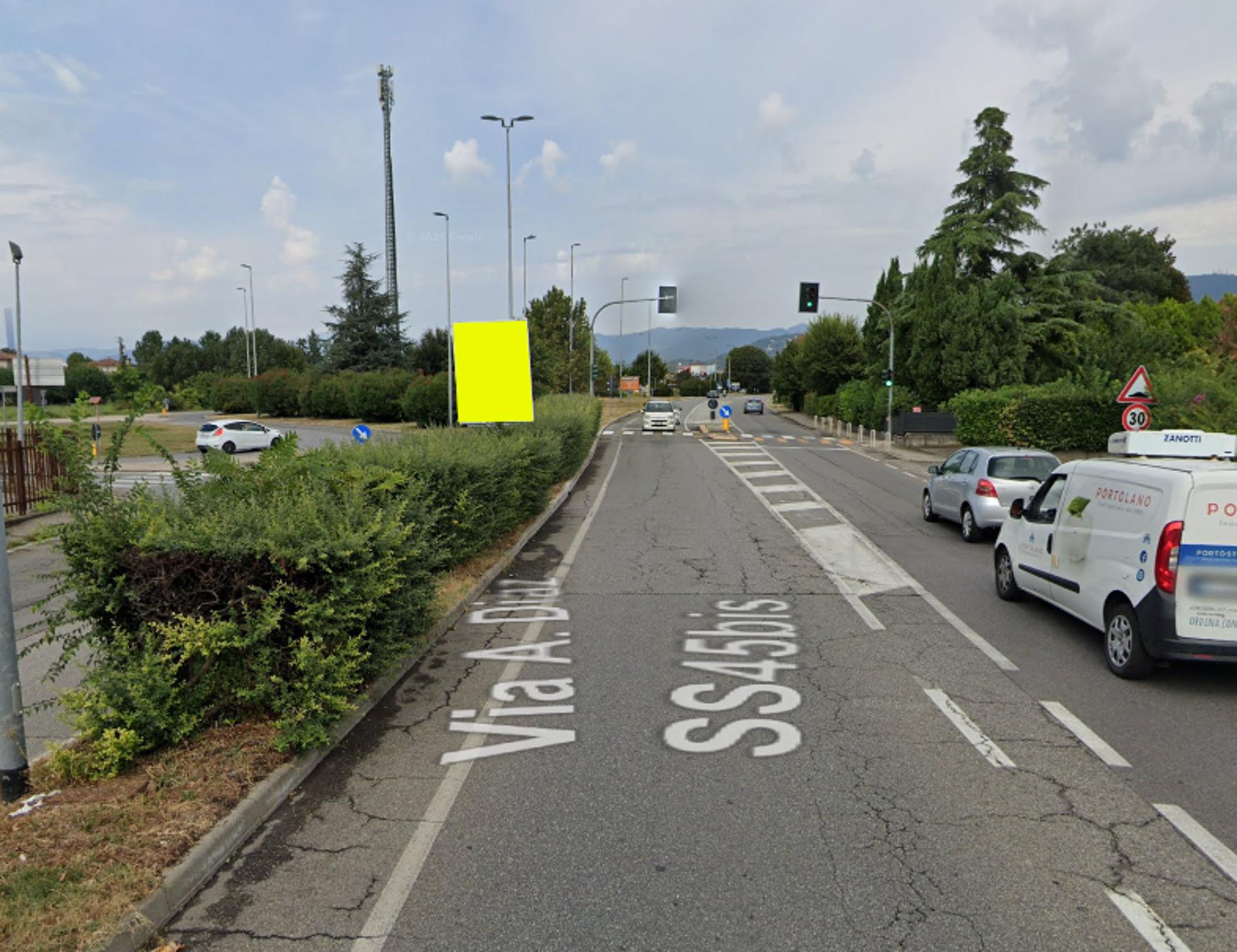 Impianto CARTELLONISTICA a San Zeno Naviglio, in zona Ristorante al Forchettone