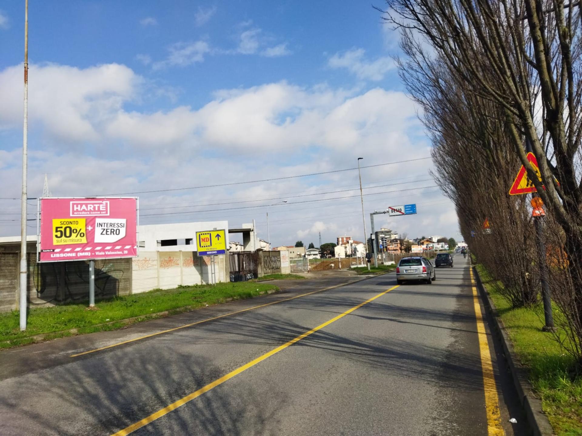 Impianto a Via Milano lato sx prima di Via Europa dir. Seregno  Desio