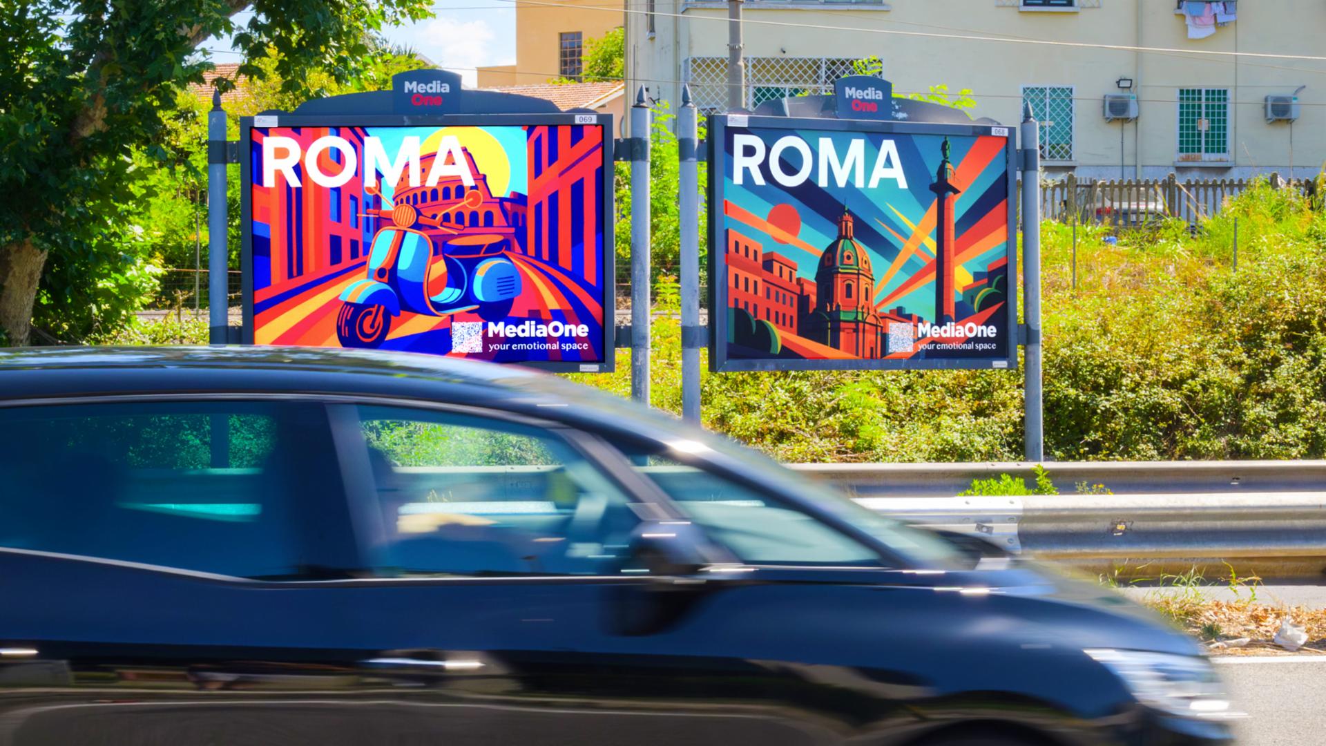 Impianto a Via Salaria- fronte civ.1021 fronte Sky  Roma