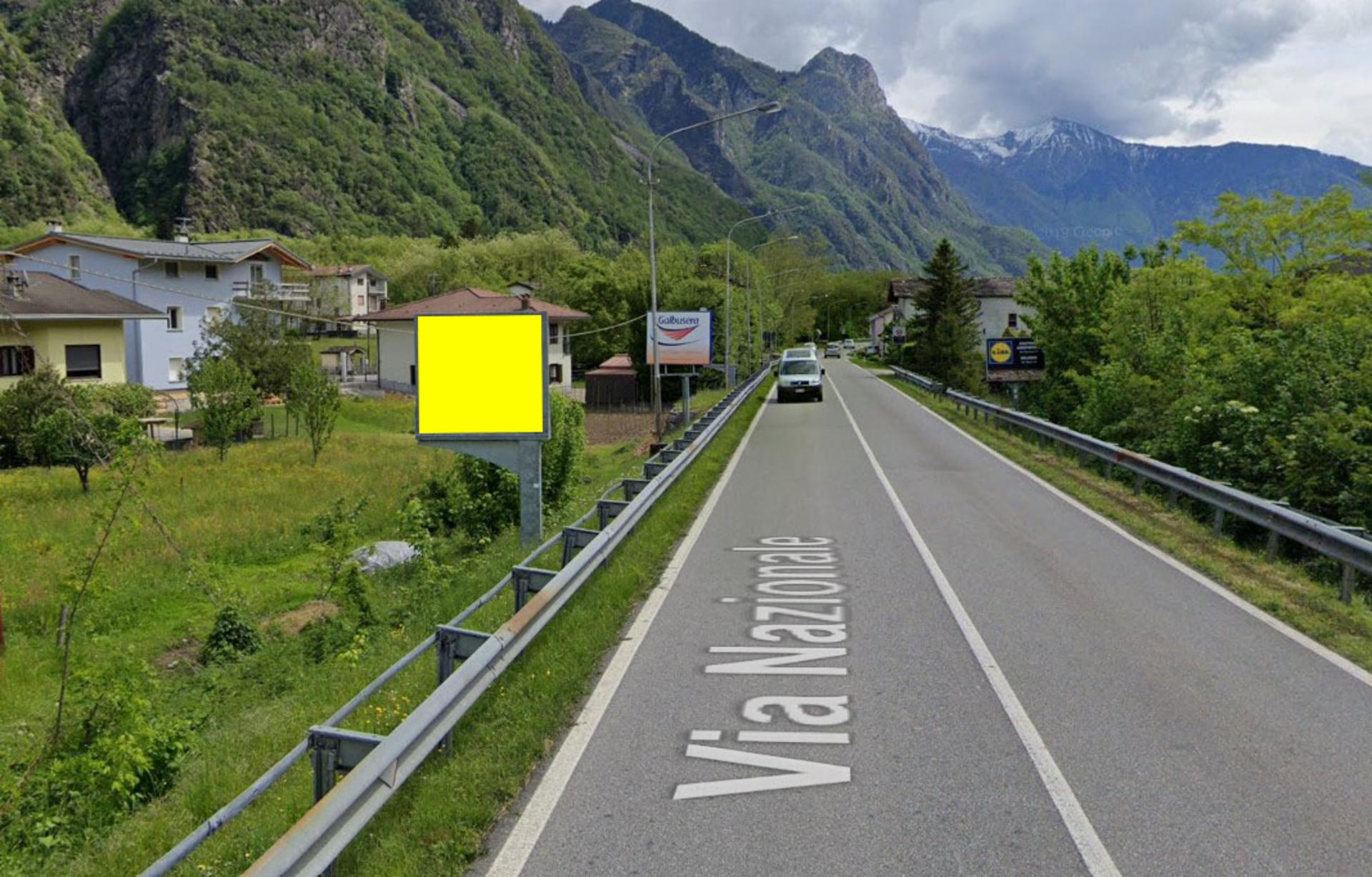 Impianto CARTELLONISTICA a Prata Camportaccio, in zona Monumento ai Caduti di San Cassiano