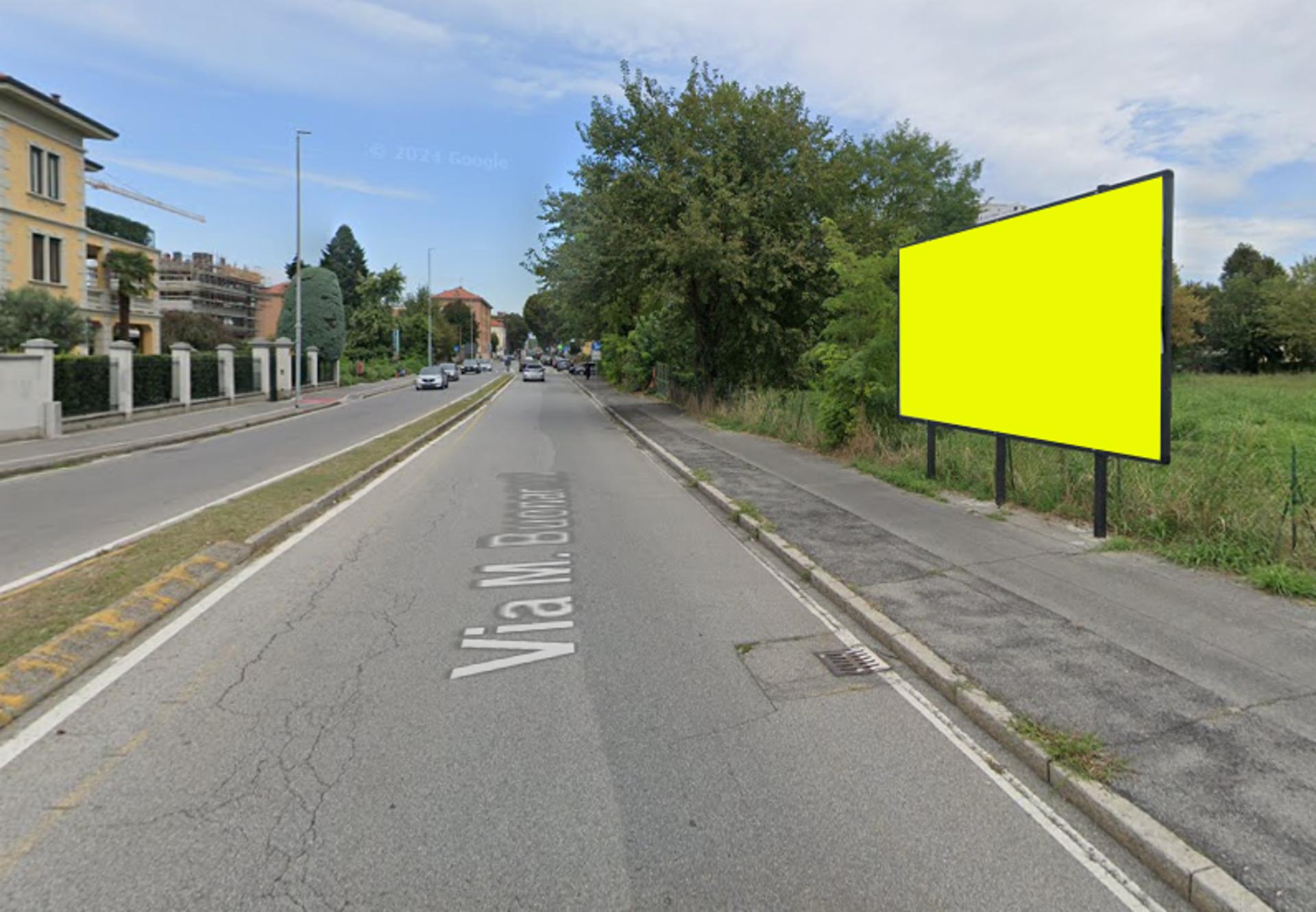 Impianto a Via Buonarroti - lato dispari prima della rotonda Viale Industrie  Monza