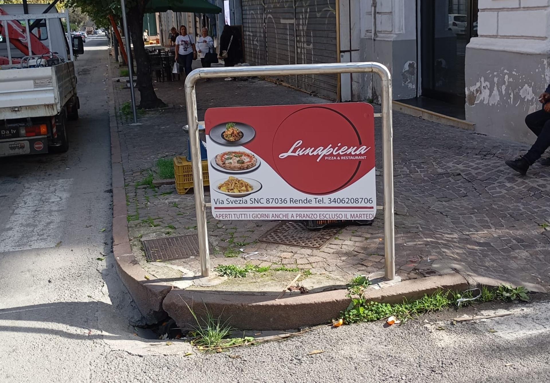 Impianto TRANSENNA a Cosenza, in zona Pizza Go