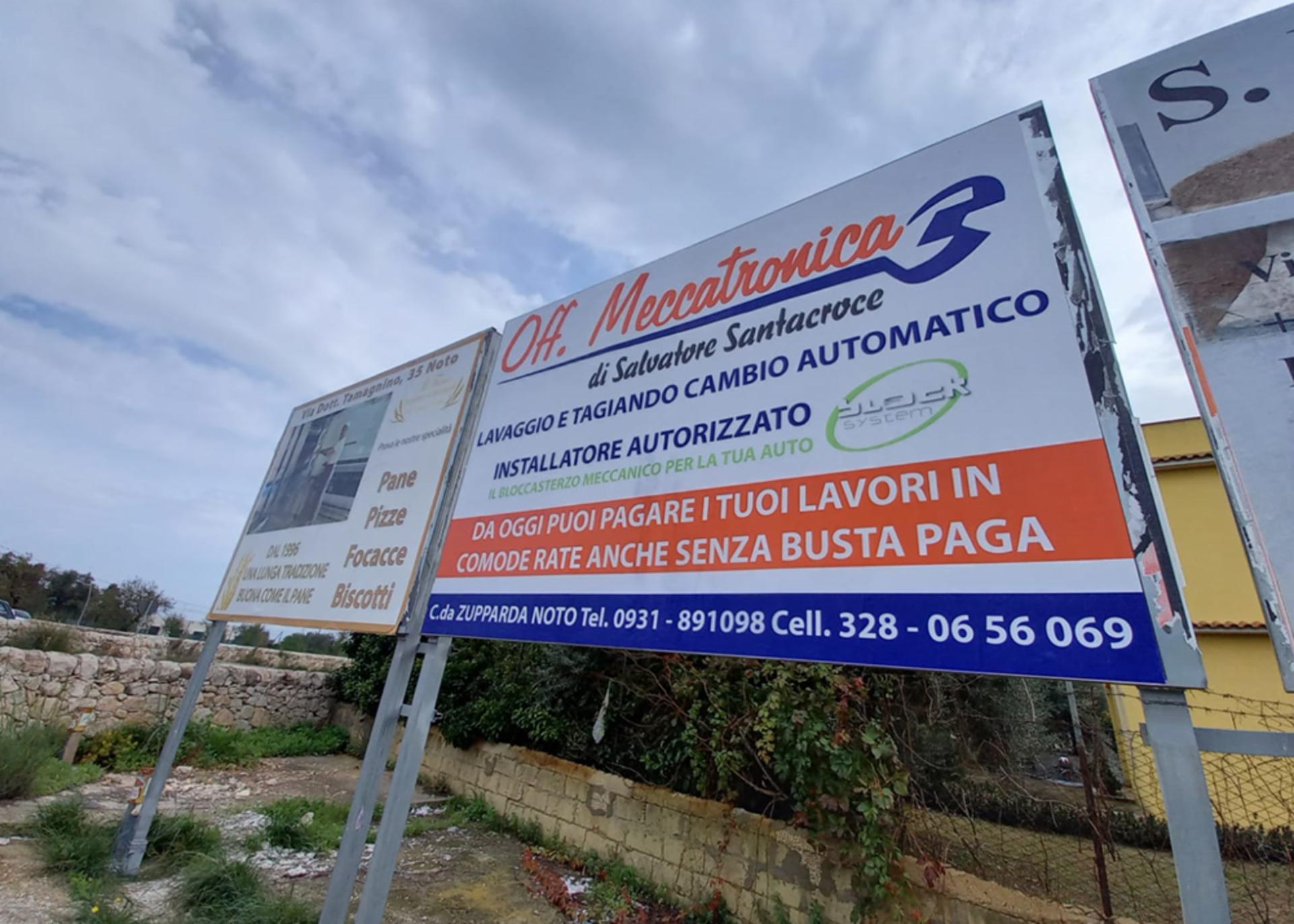 Impianto POSTER a Noto, in zona Bar La Rotatoria