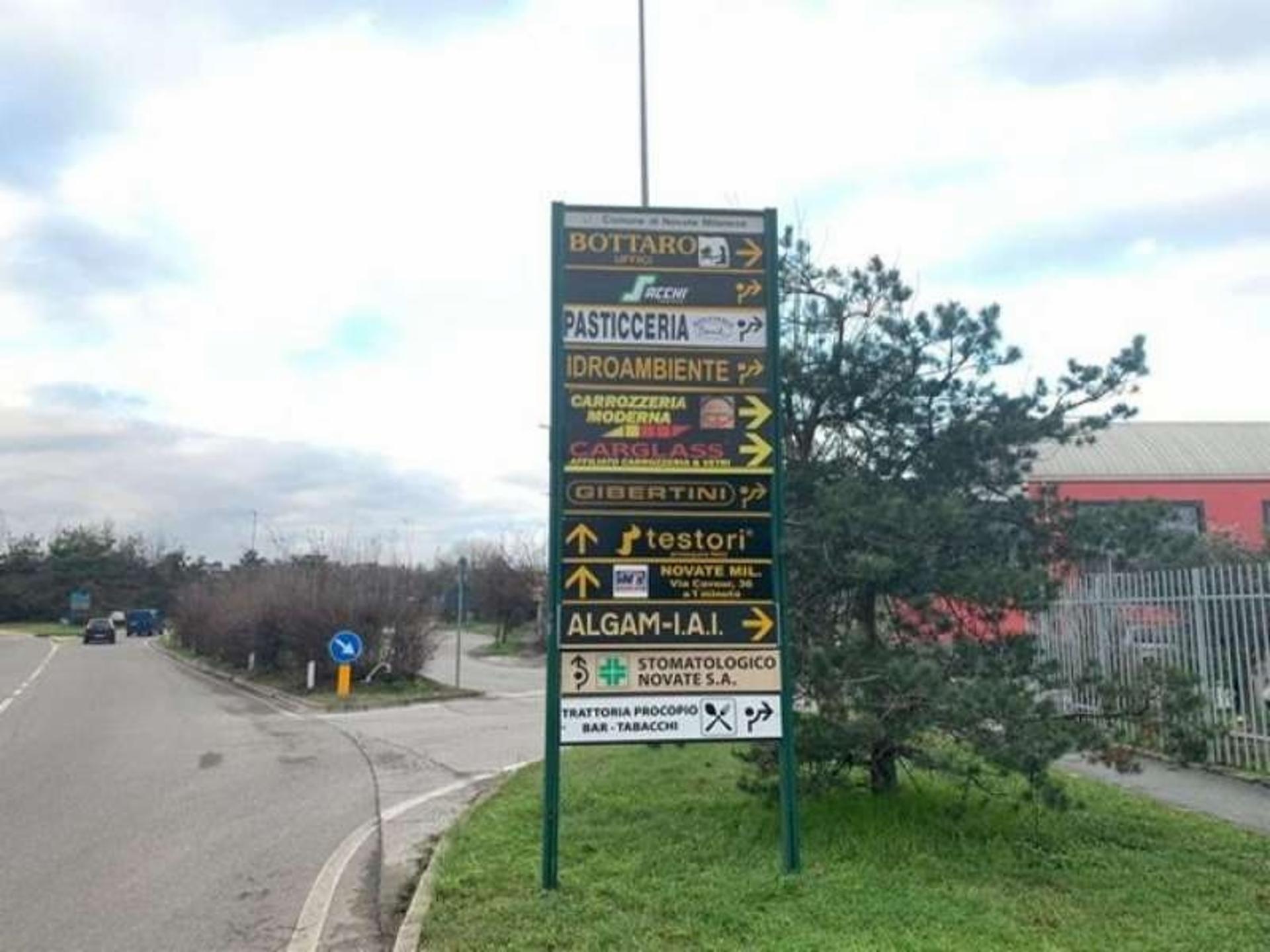 Impianto FRECCE / PREINSEGNE a Novate Milanese, in zona Esso
