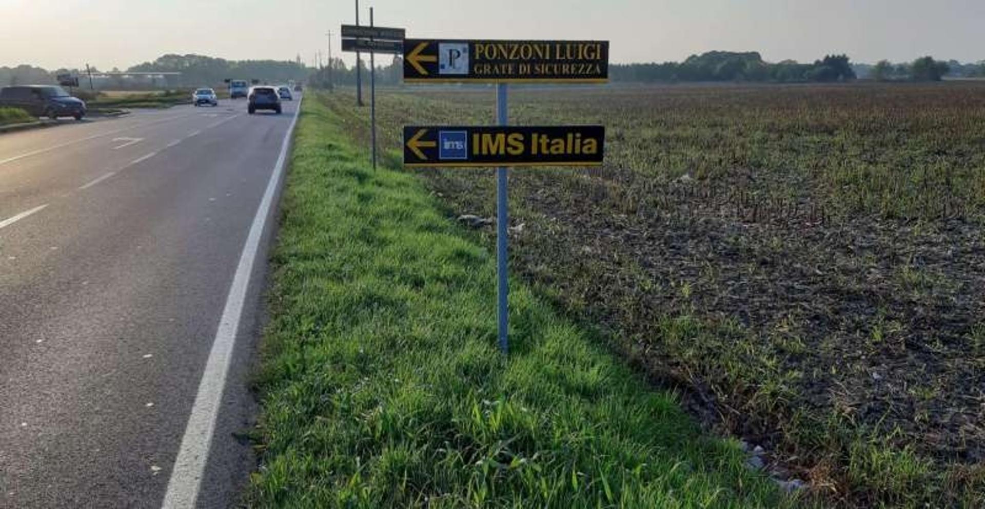 Impianto FRECCE / PREINSEGNE a Agrate Brianza, in zona Autogrill