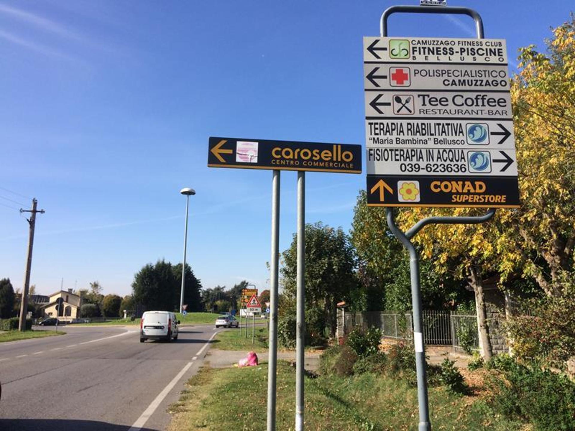 Impianto FRECCE / PREINSEGNE a Bellusco, in zona Comando di Polizia Locale Brianza Est