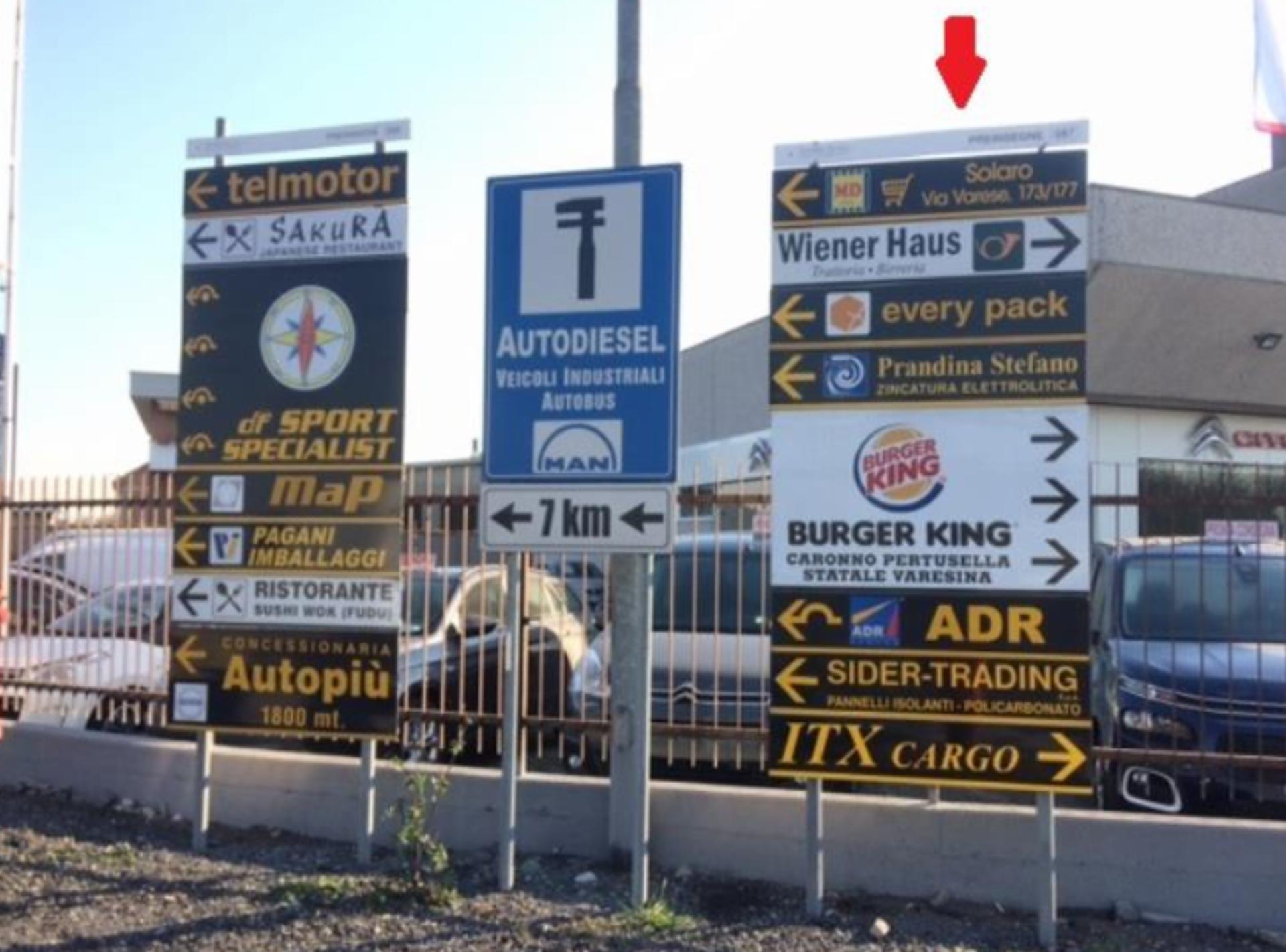 Impianto FRECCE / PREINSEGNE a Saronno, in zona Oliver
