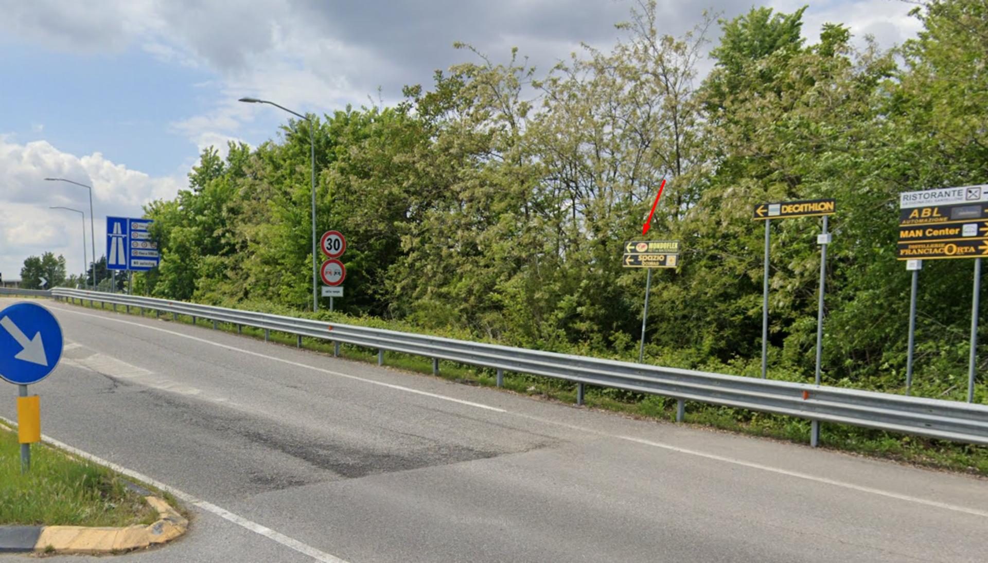 Impianto a Via per Mandolossa fronte svinc. Tang. Sud dir IseoUsc. Roncadelle Ovest  Brescia