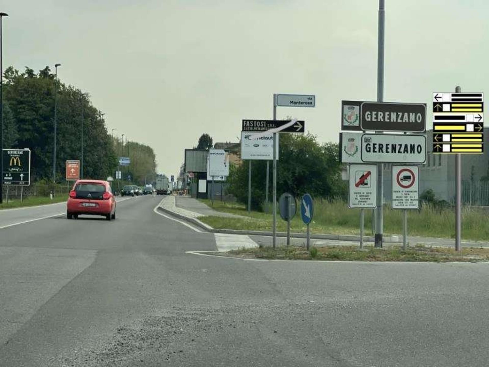Impianto FRECCE / PREINSEGNE a Gerenzano, in zona Chiesa dei Santi Pietro e Paolo
