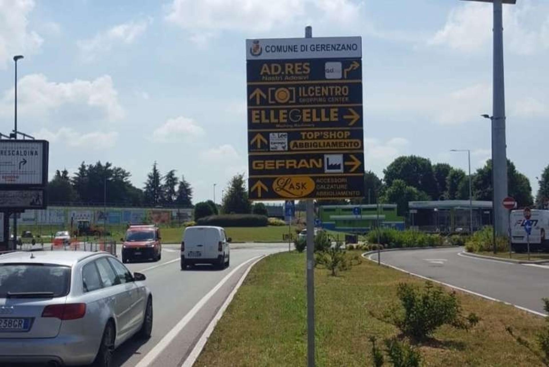 Impianto FRECCE / PREINSEGNE a Gerenzano, in zona Divani&Divani
