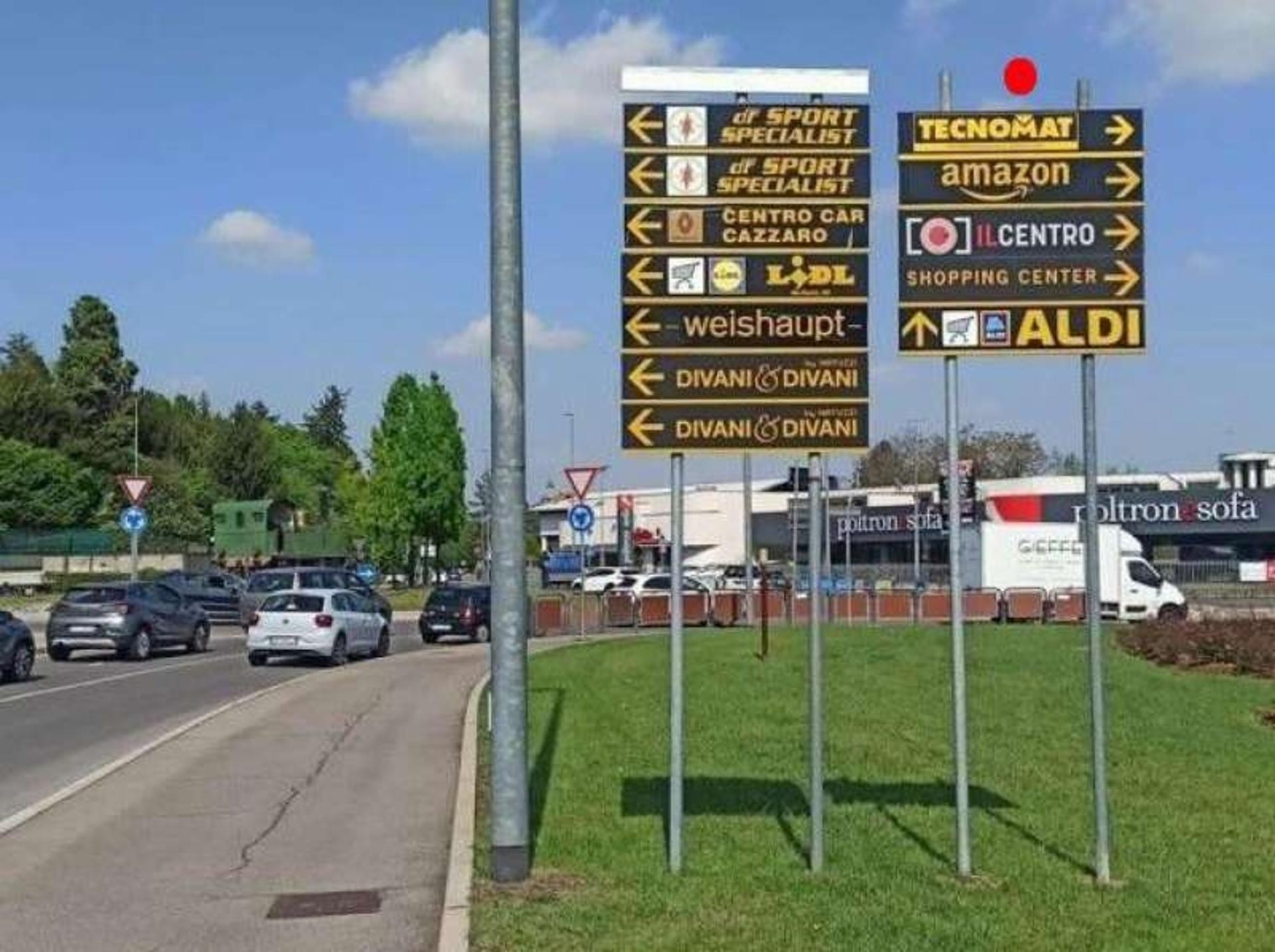 Impianto FRECCE / PREINSEGNE a Saronno, in zona Rotonda di Saronno