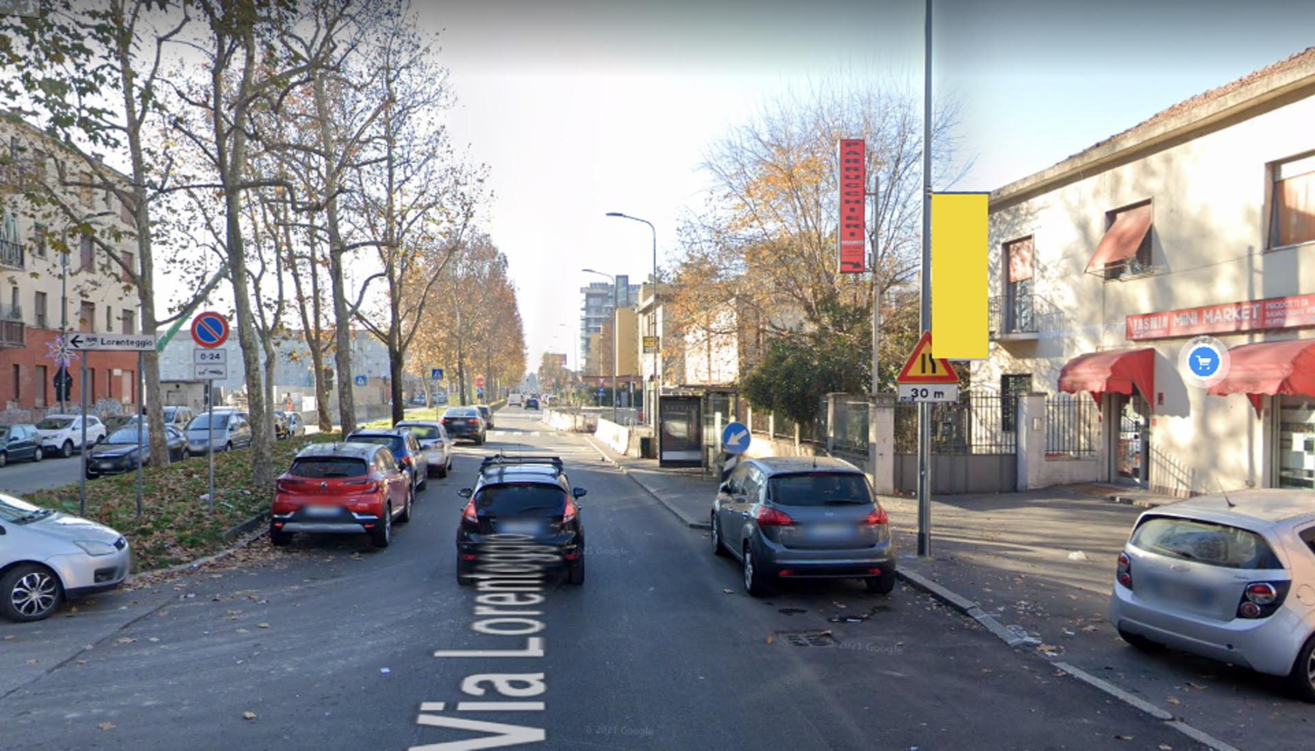 Impianto vertical banner a Milano