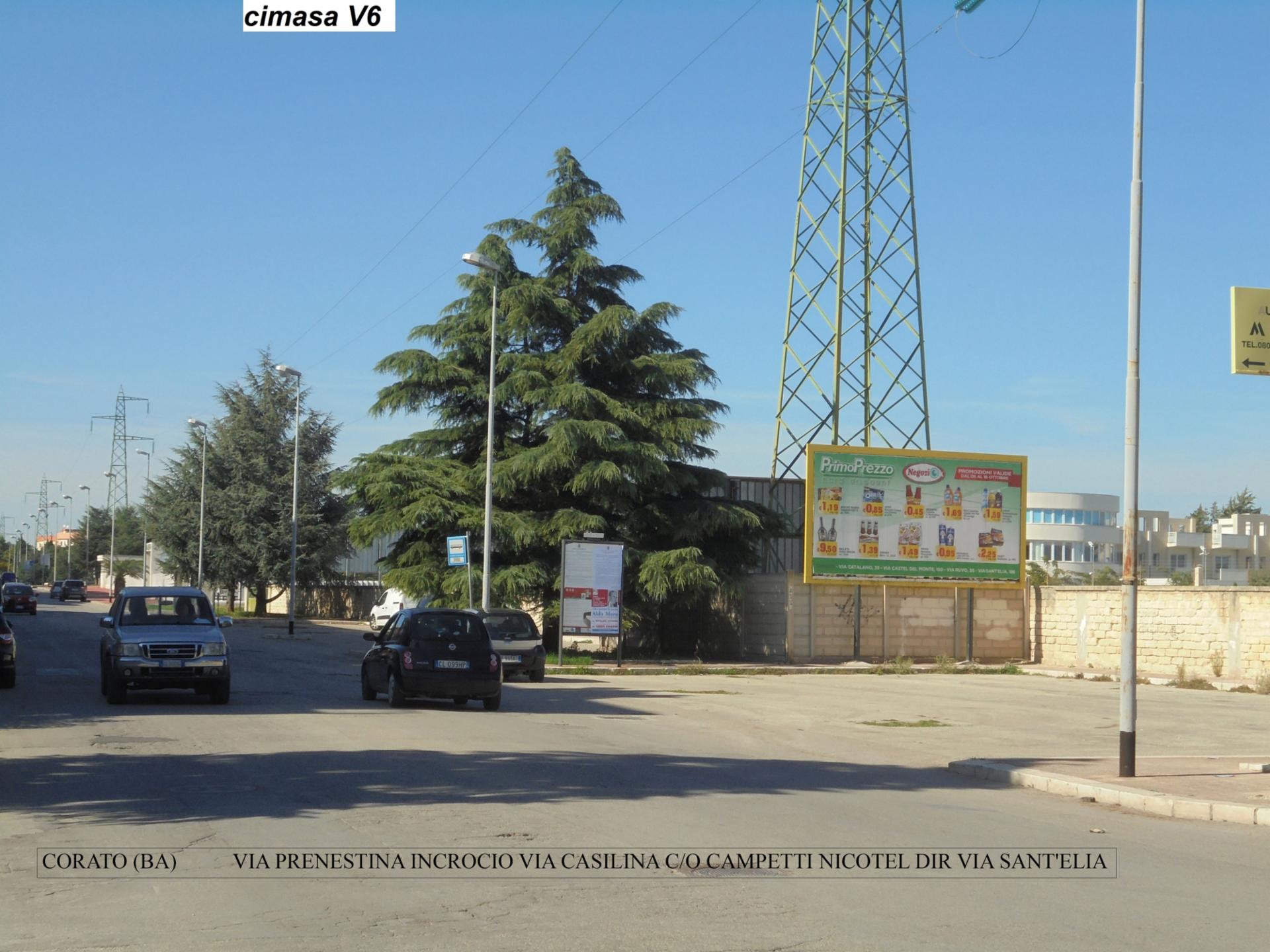 Impianto a VIA PRENESTINA INCROCIO VIA CASILINA C/O CAMPETTI NICOTEL FRONTE CIVICO 12  Corato