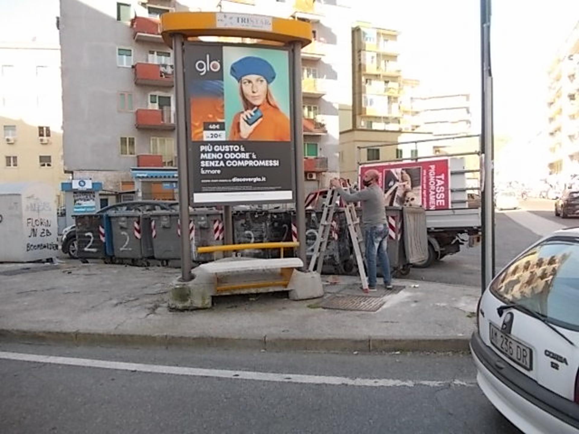 Impianto TOTEM a Napoli, in zona Pizzeria Leopardi