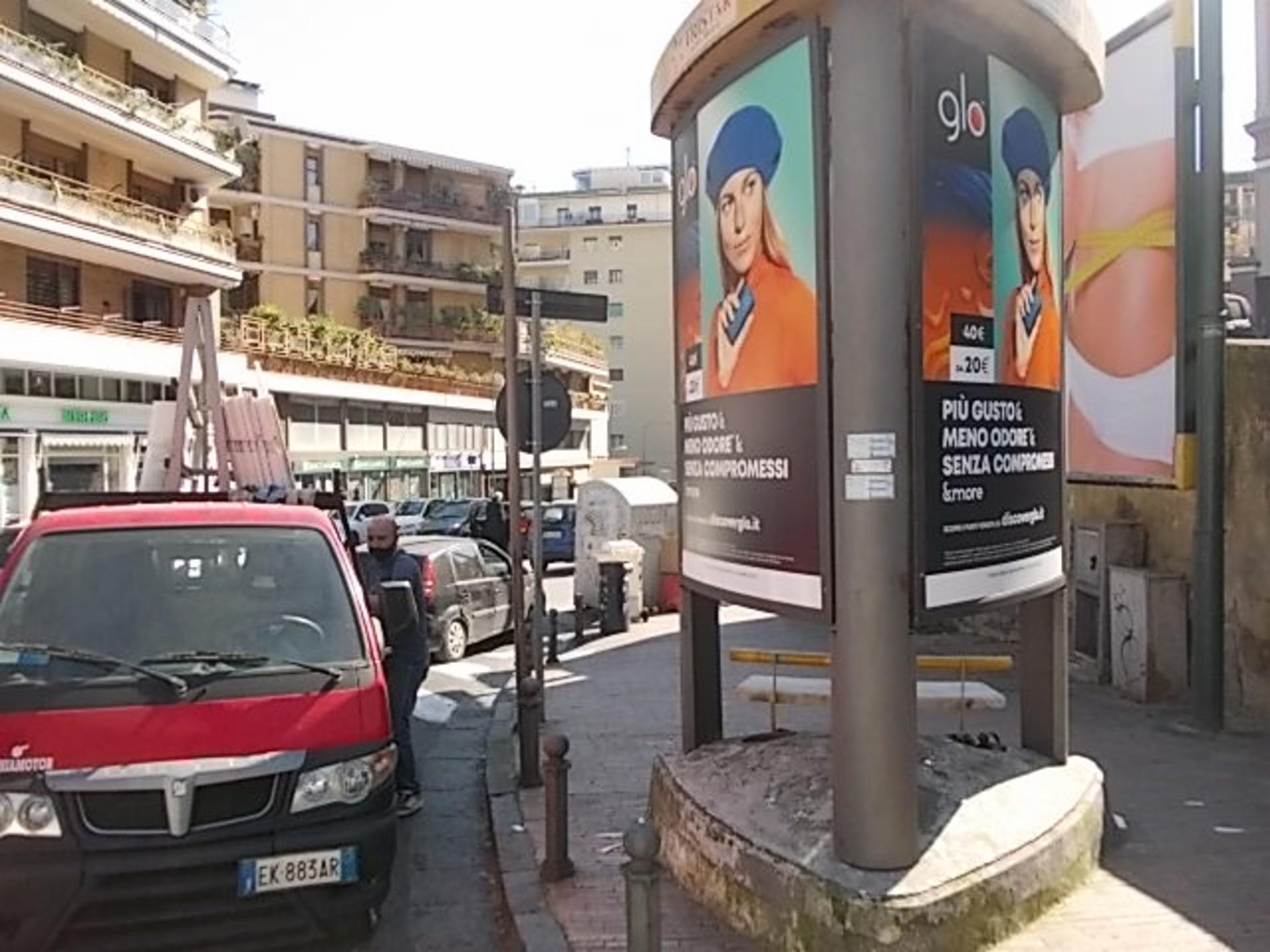 Impianto TOTEM a Napoli, in zona Cafè Guapa