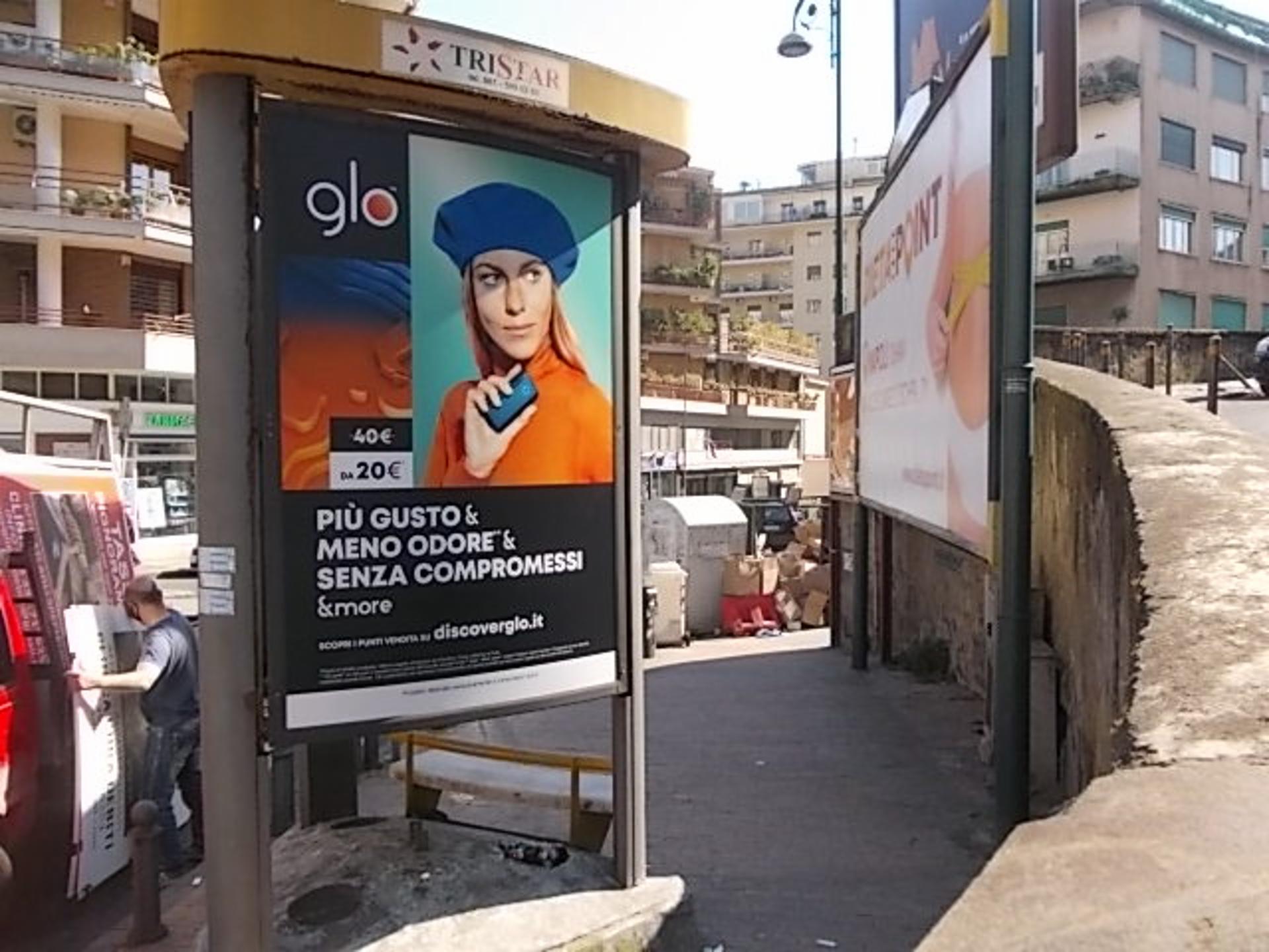 Impianto TOTEM a Napoli, in zona Cafè Guapa