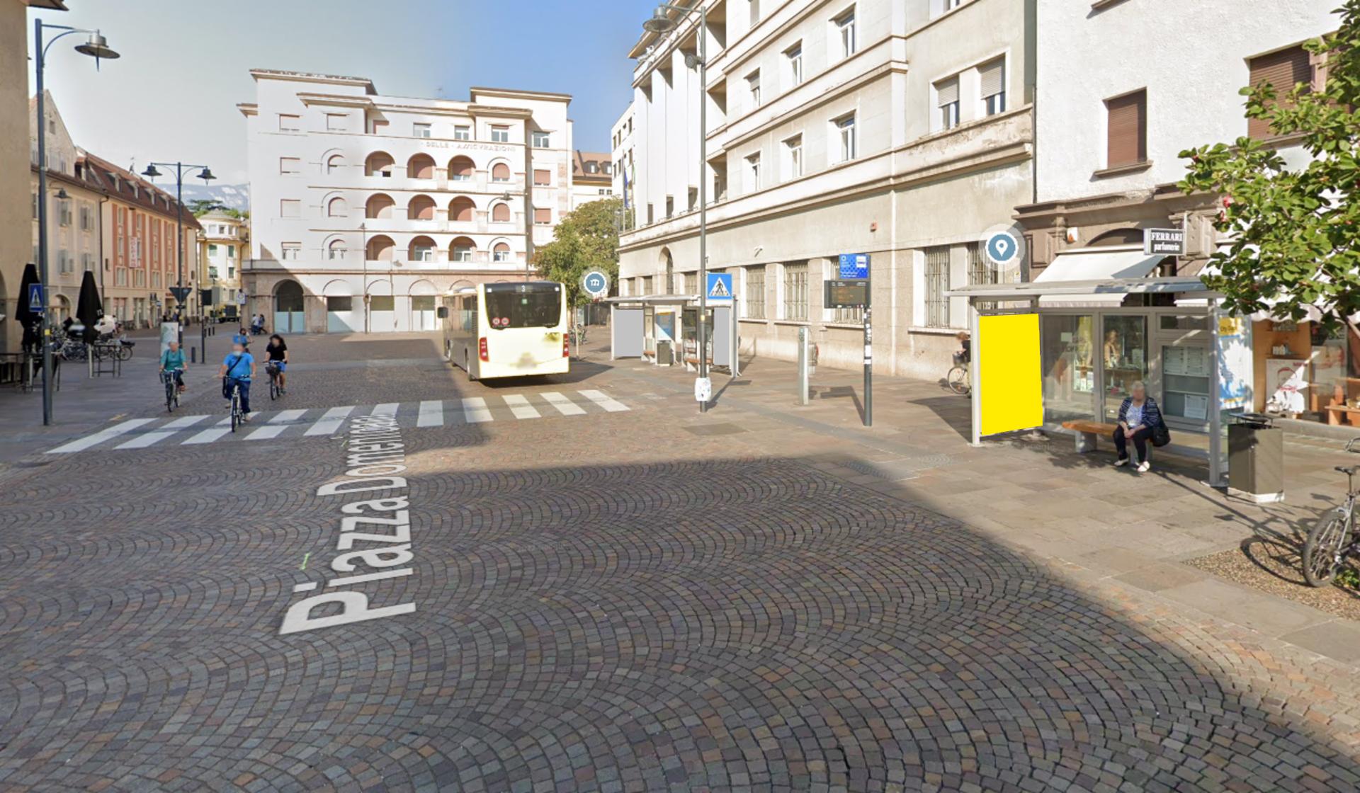 Impianto PENSILINA a Bolzano, in zona Chiesa dei Domenicani - Dominikanerkirche