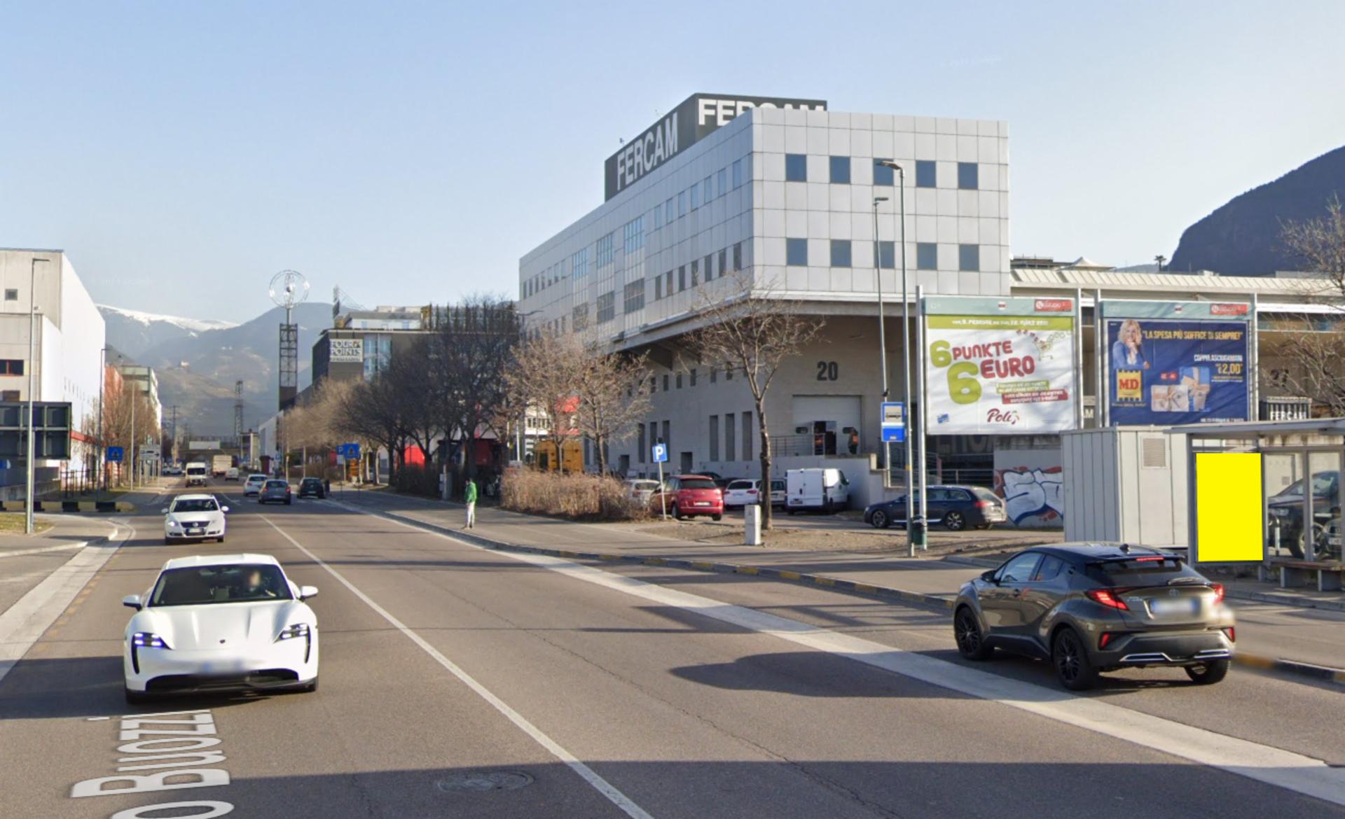 Impianto PENSILINA a Bolzano, in zona McDonald's