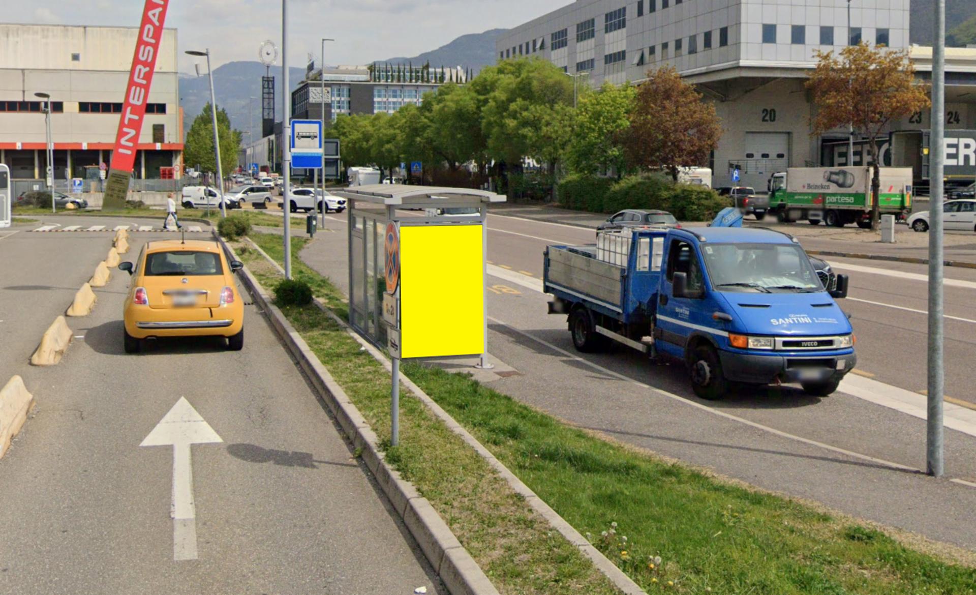 Impianto PENSILINA a Bolzano, in zona McDonald's