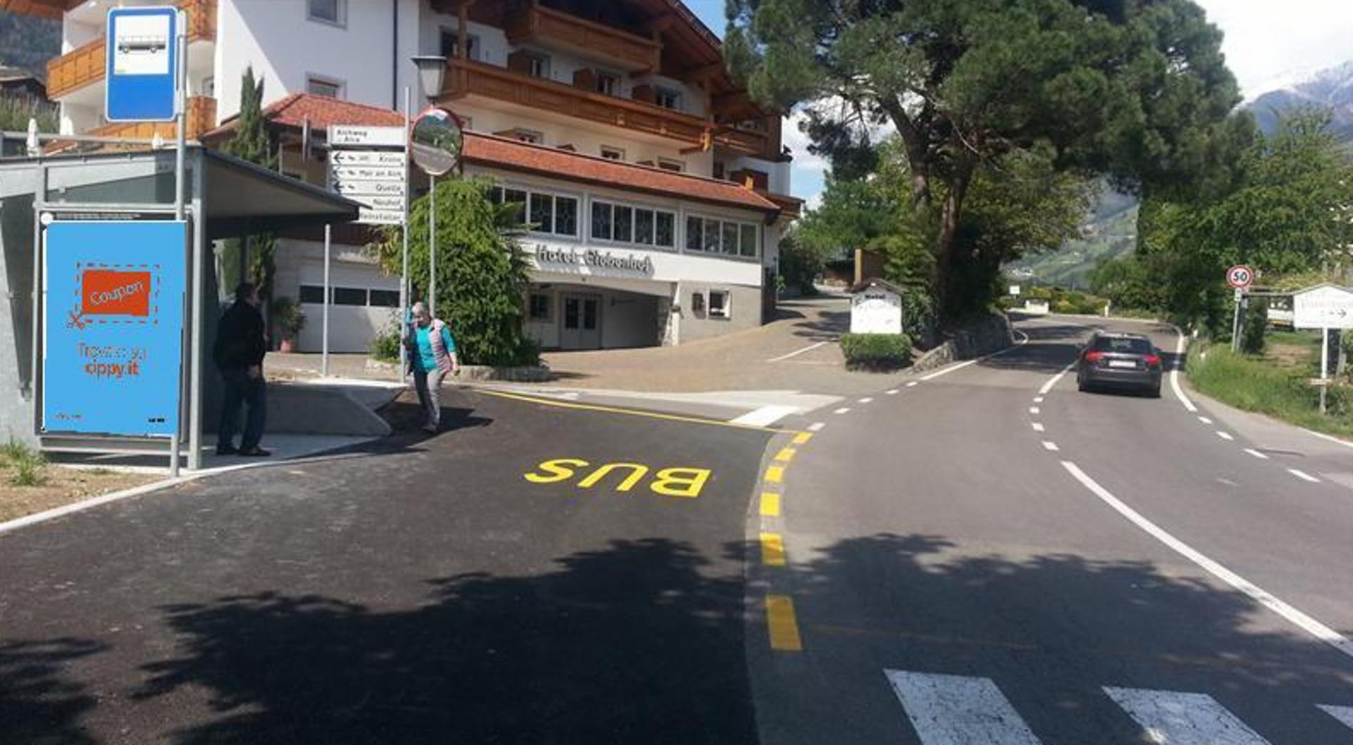 Impianto PENSILINA a Tirolo, in zona Hotel Golserhof
