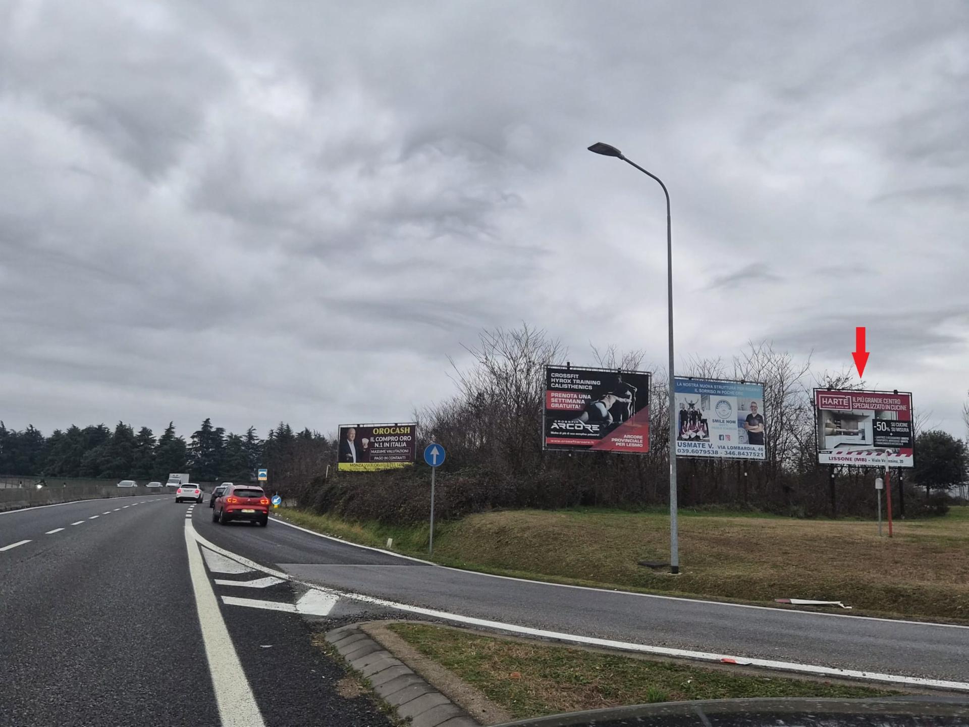 Impianto a S.P. 60 Uscita Esselunga di Viale Libertà dir. Villasanta lato DX  Monza