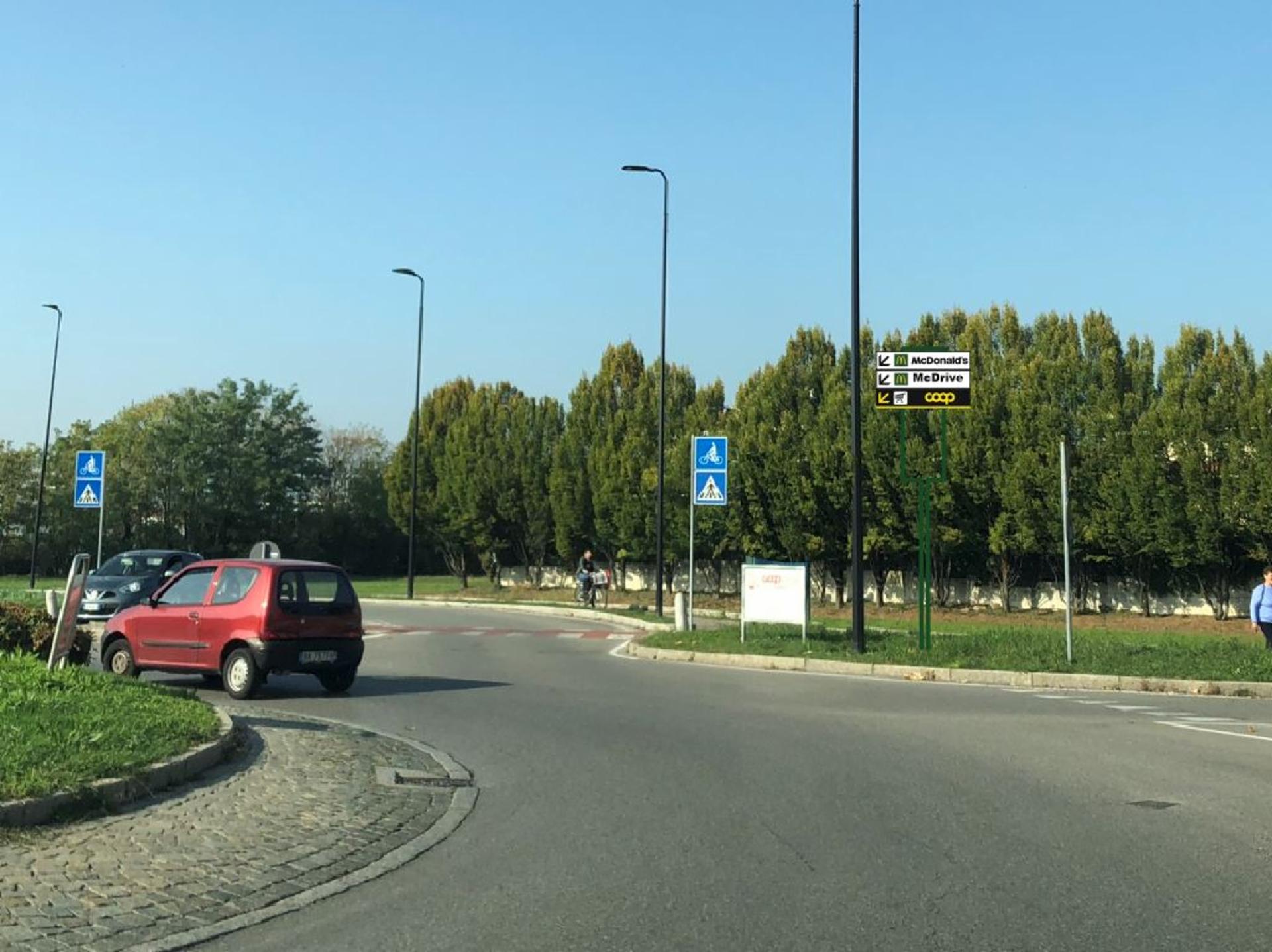 Impianto a VIA Milano rotatoria con Piazzale Gobetti  Cassano d'Adda