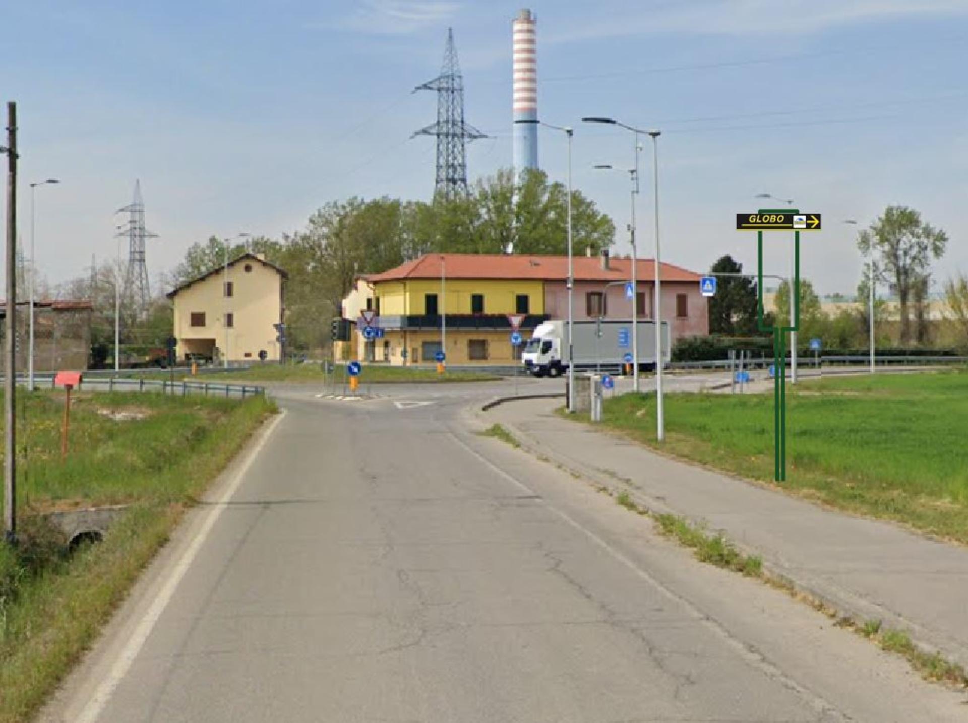Impianto a VIA Casirate rotatorio con S.P. 4C  Cassano d'Adda