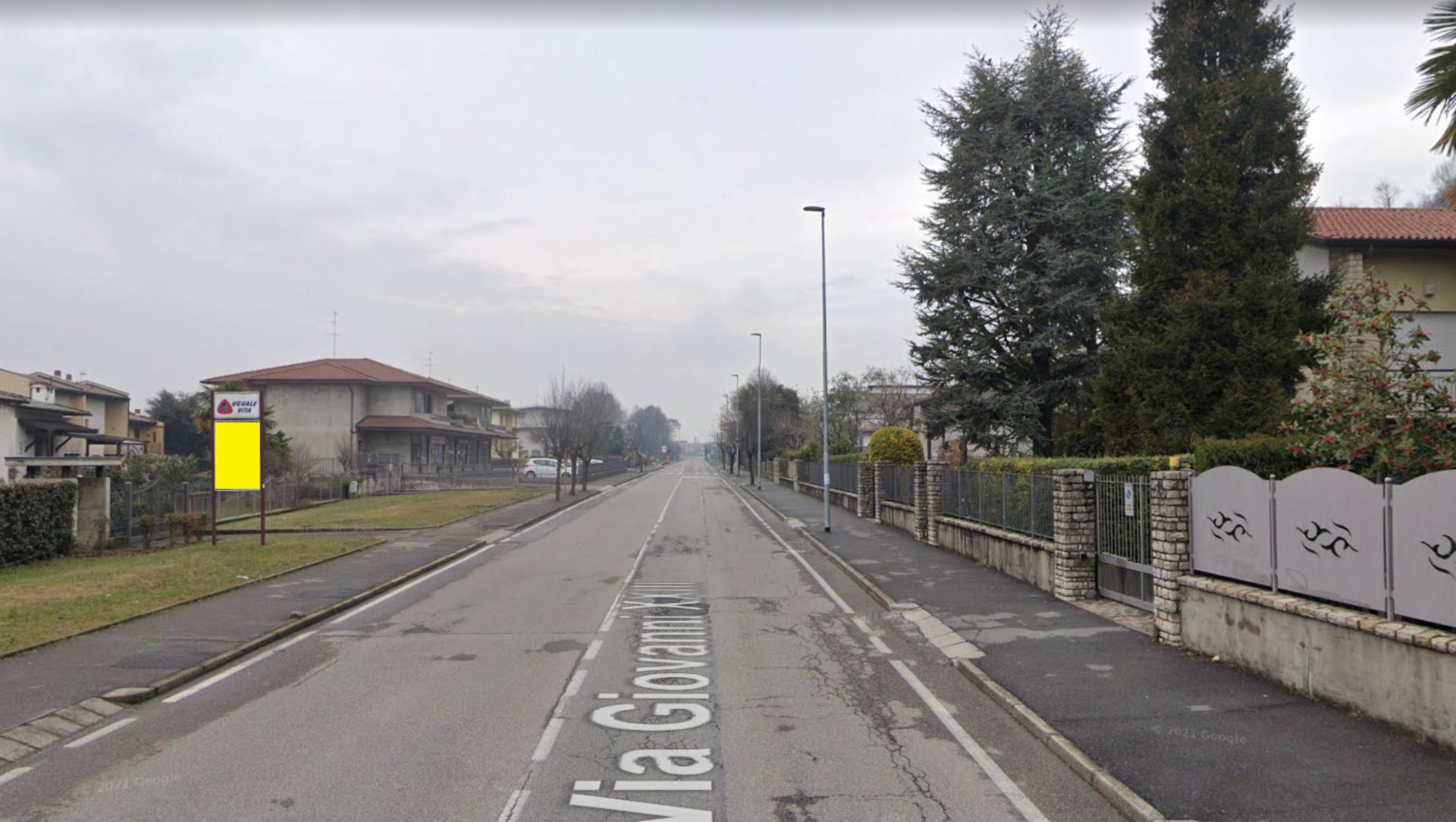 Impianto TABELLA a Bagnatica, in zona Gelateria Linda