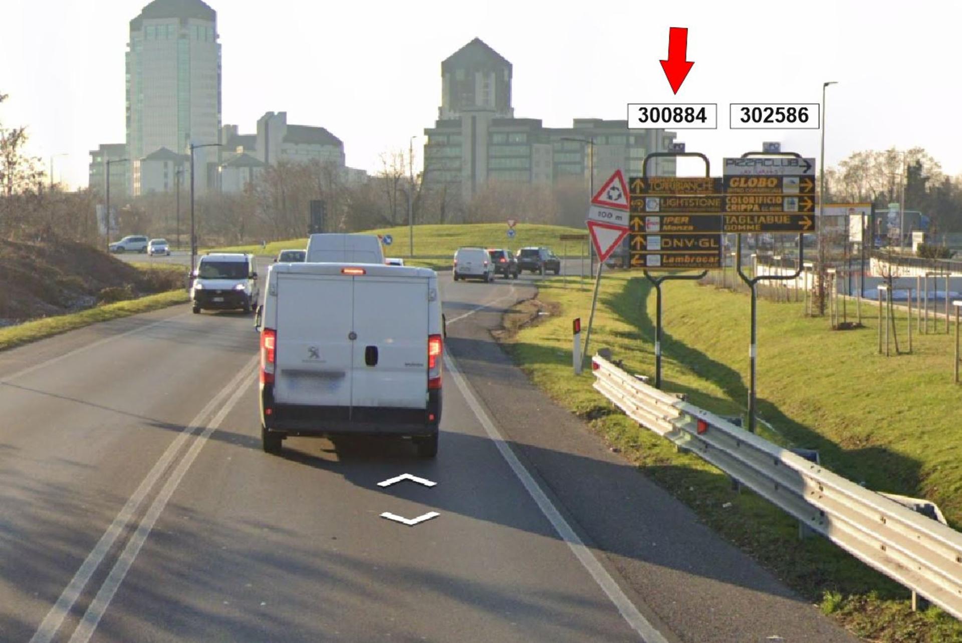 Impianto FRECCE / PREINSEGNE a Vimercate, in zona Esselunga