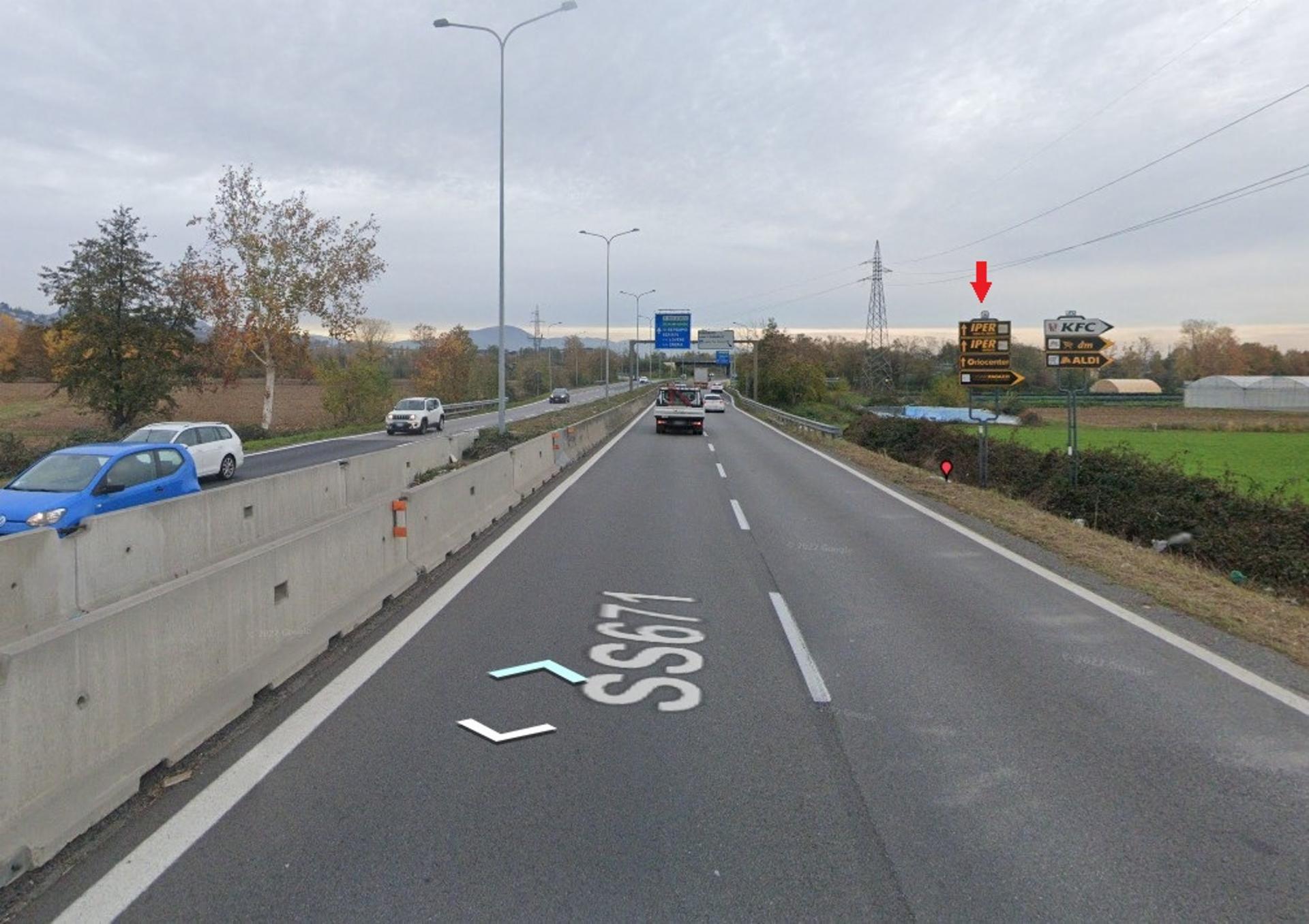 Impianto a EX S.S. 671 Km. 2+078/dx  Treviolo