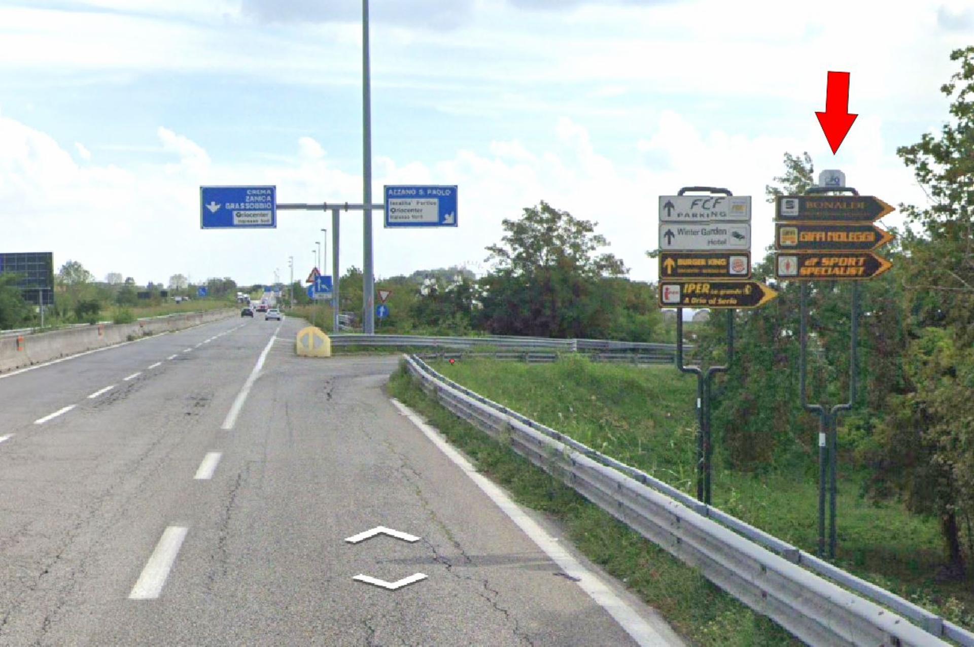Impianto a EX S.S. 591 Bis Km. 1+472/dx  Orio al Serio