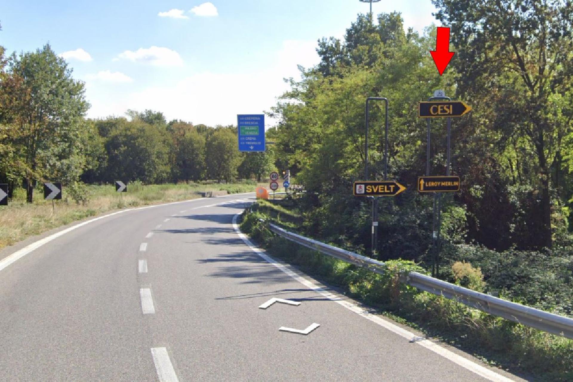 Impianto a S.P. 671 Km.  11+600/dx  Seriate