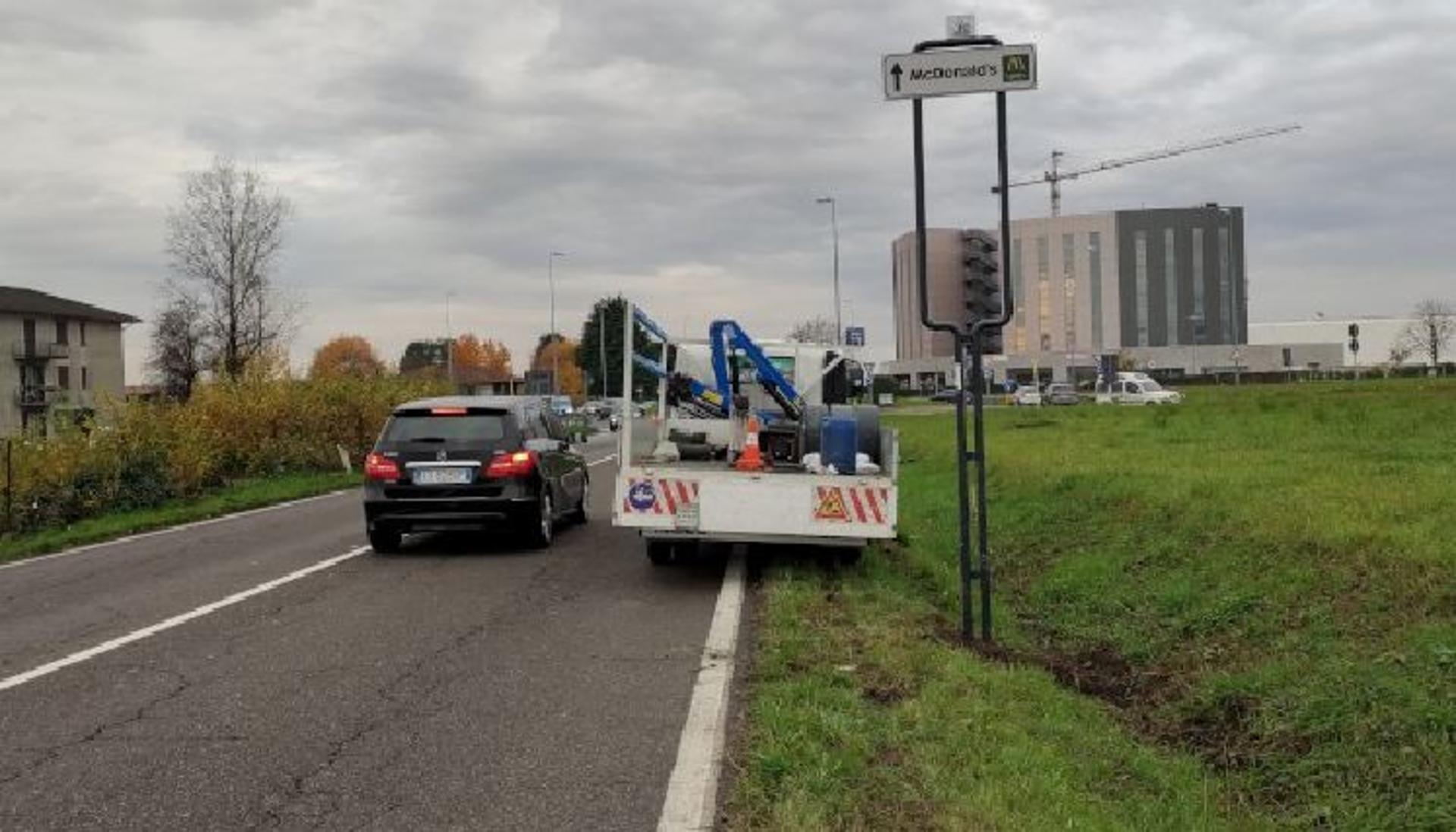 Impianto a S.P. 166 Km. 2+383/dx  Bonate Sopra