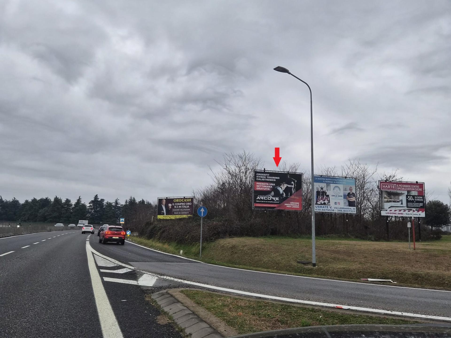 Impianto a S.P. 60 Uscita Esselunga di Viale Libertà dir. Villasanta lato SX  Monza