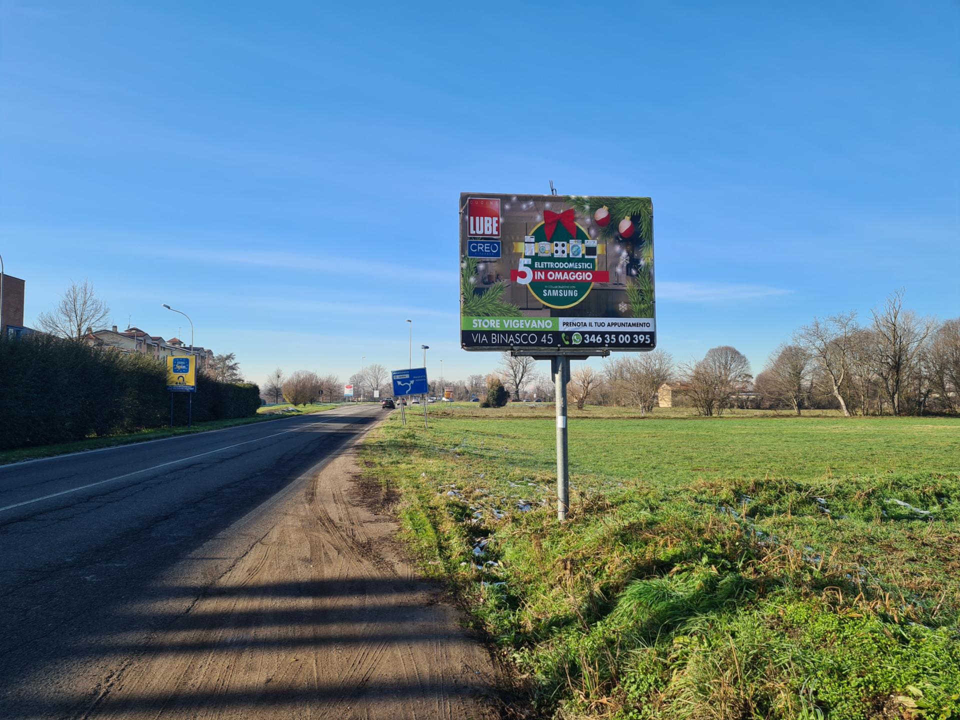 Impianto a V.le Giotto dir Magenta a 230 mt dal rondò Novara/Str. Robecco  Abbiategrasso
