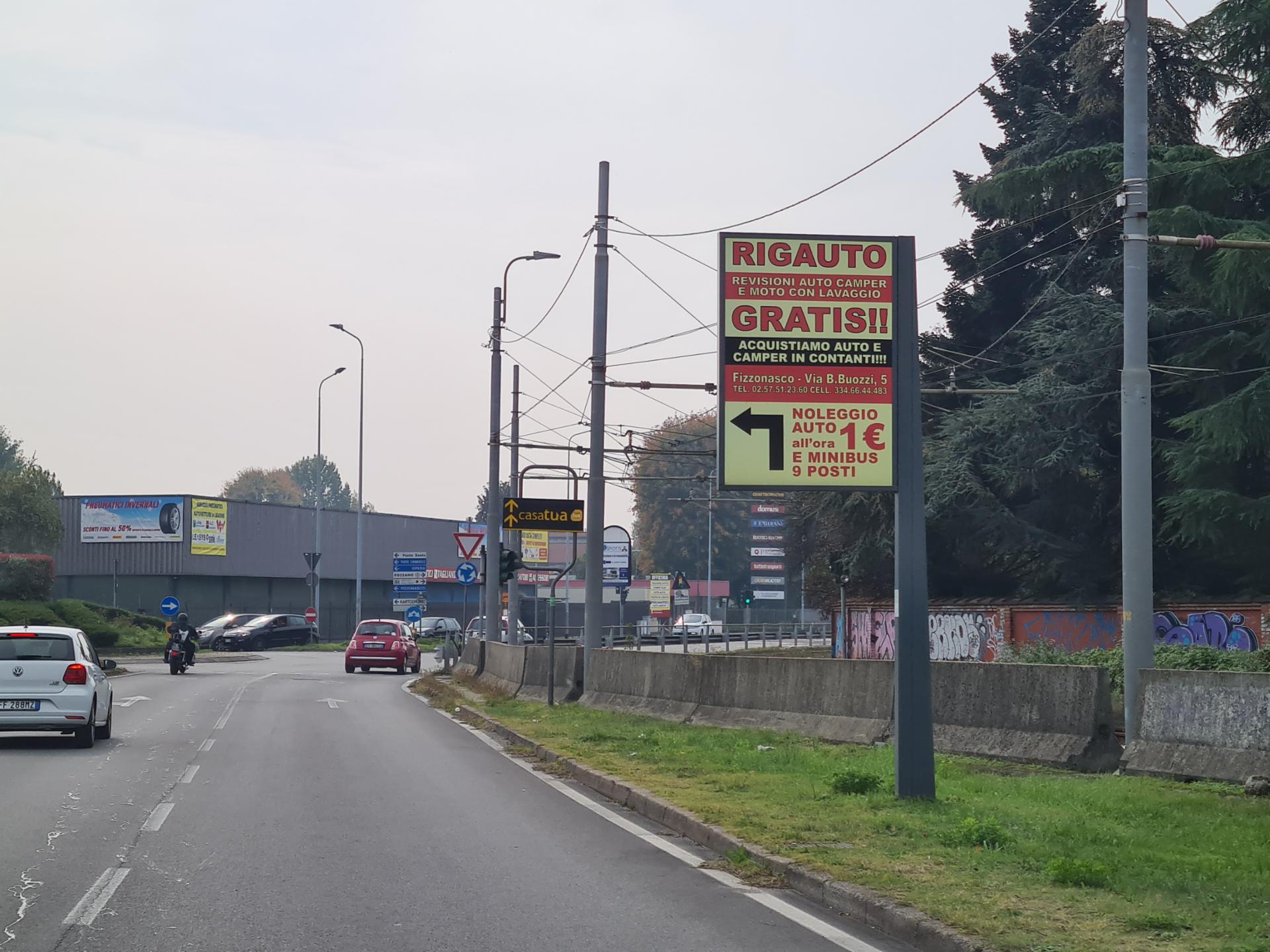 Impianto a VIA CURIEL 30mt da rotatoria Via buozzi dir basiglio  Rozzano
