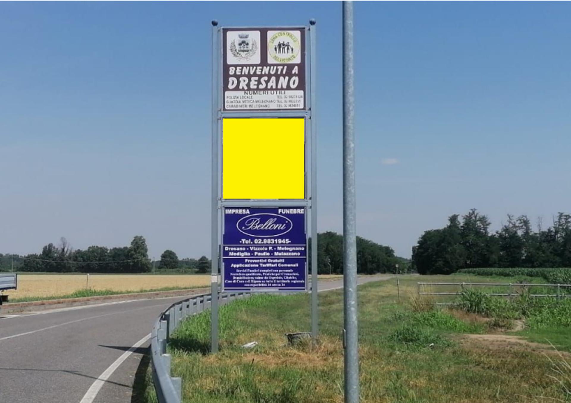 Impianto CARTELLONISTICA a Vizzolo Predabissi, in zona Il Campo