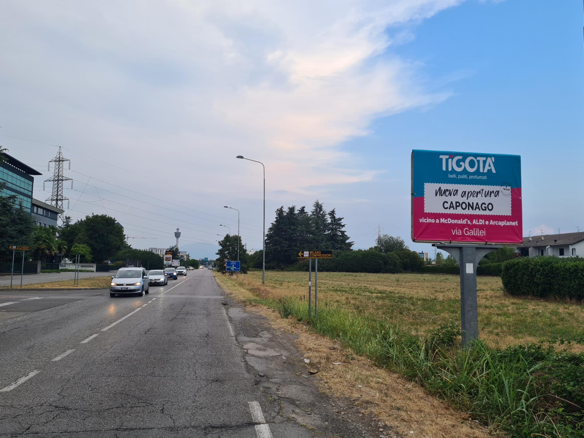 Impianto a SP. 41 KM  2+155 DX via trento 72 mt dopo via stelvio dir. centro  Vimercate