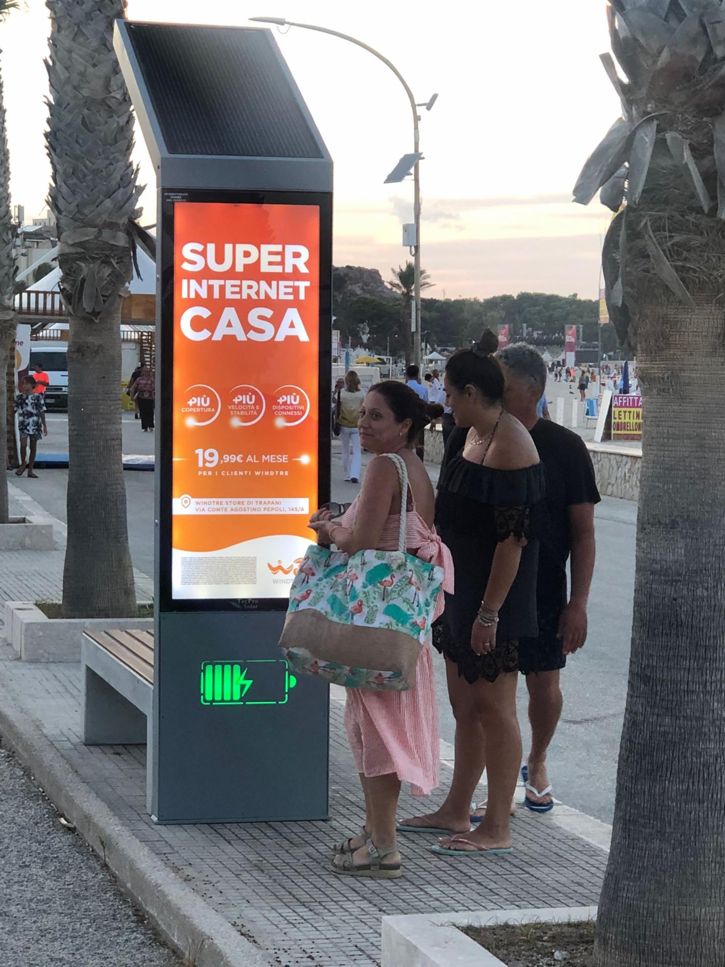 Impianto TOTEM a San Vito Lo Capo, in zona Tasty