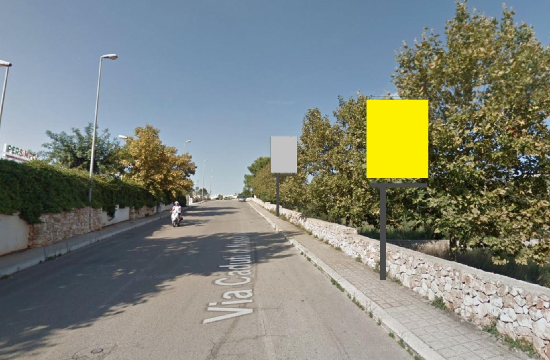 Impianto CARTELLONISTICA a Ostuni, in zona Rossotono Market