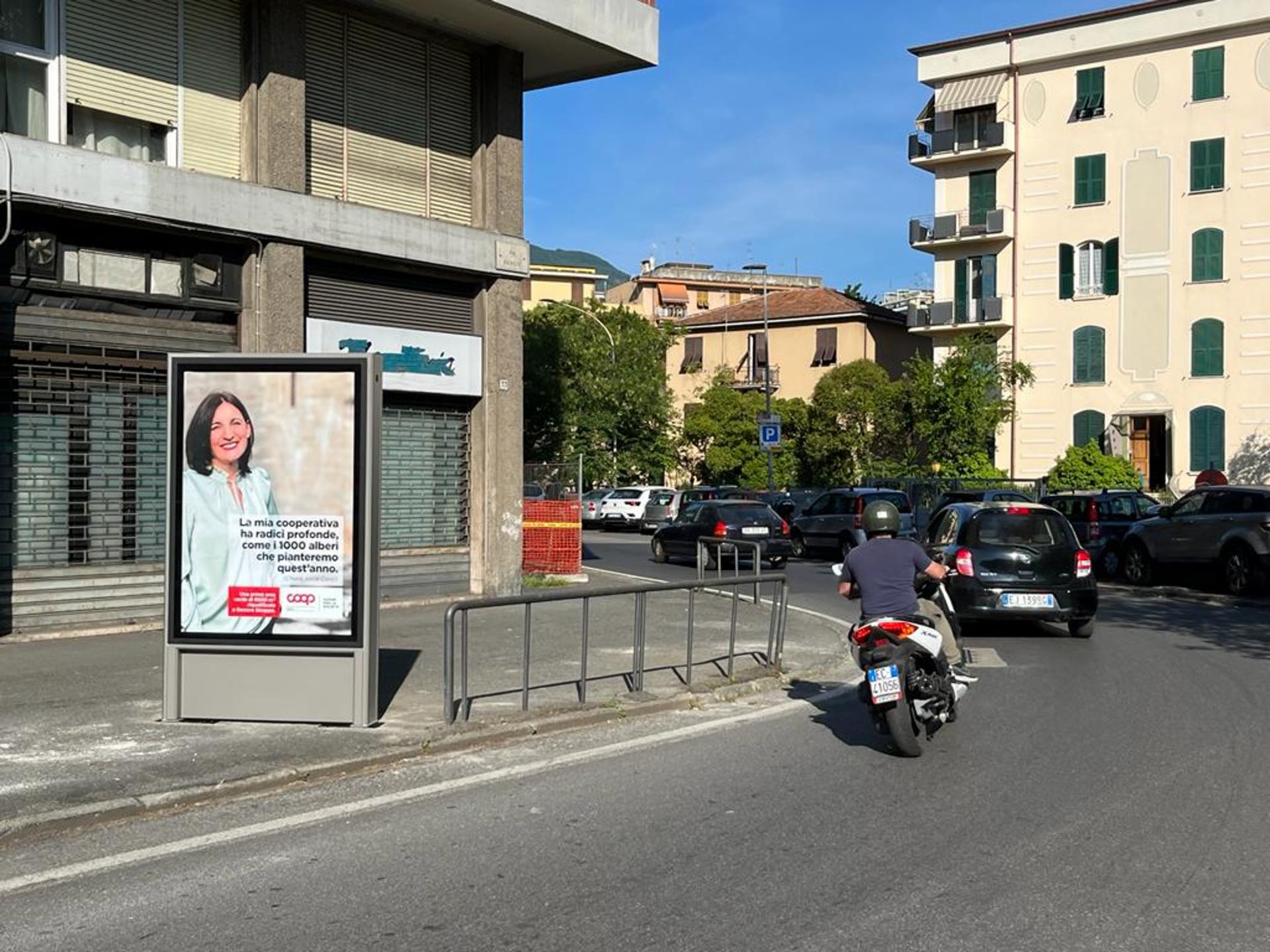 Impianto TOTEM a La Spezia, in zona Conad