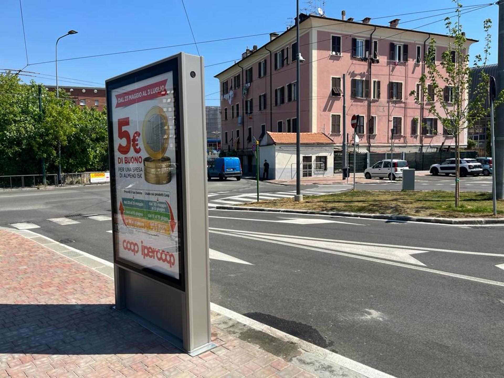 Impianto TOTEM a La Spezia, in zona Burger King