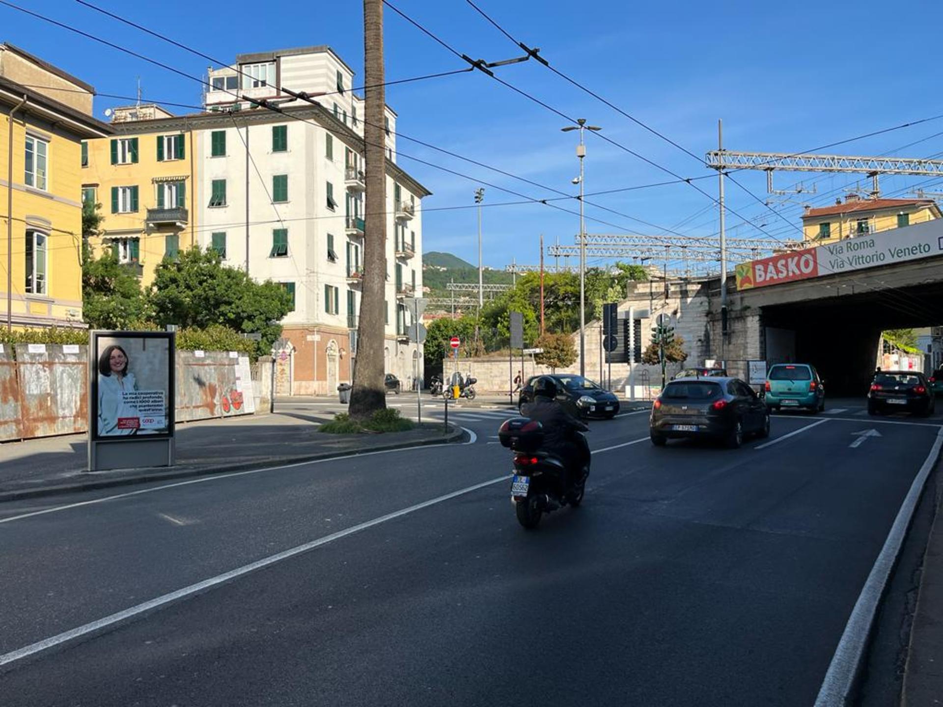Impianto a Fiume ang. Via Aldo Ferrari - lato Via Fiume  La Spezia
