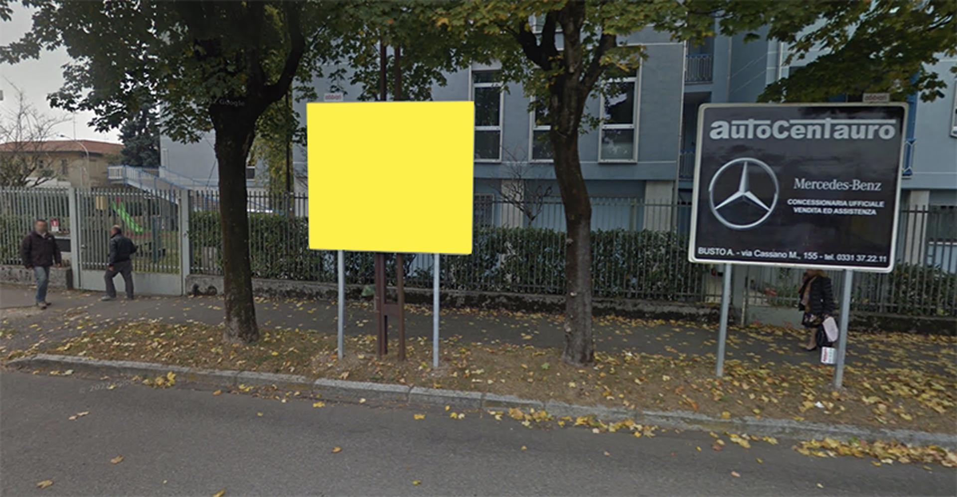 Impianto CARTELLONISTICA a Busto Arsizio, in zona Caffè all'angolo