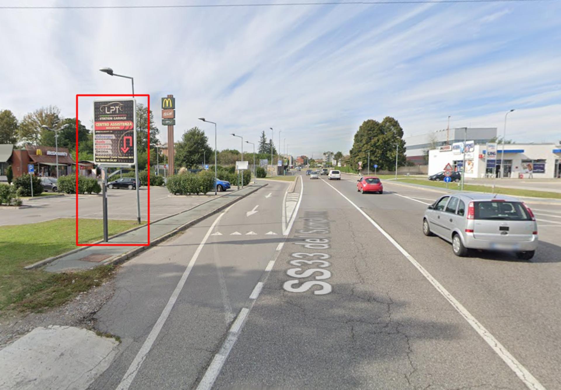 Impianto CARTELLONISTICA a San Vittore Olona, in zona McDonald's
