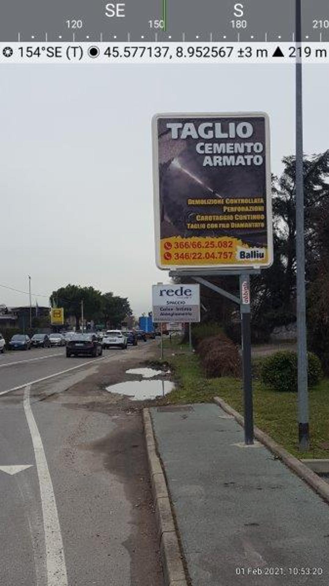 Impianto CARTELLONISTICA a San Vittore Olona, in zona McDonald's