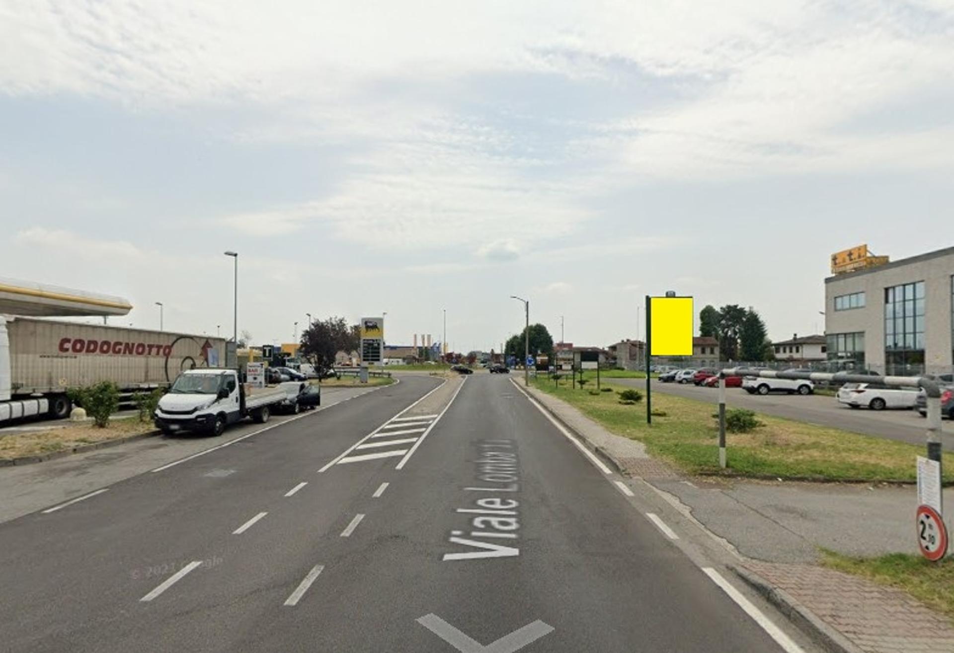 Impianto CARTELLONISTICA a San Giuliano Milanese, in zona Geox