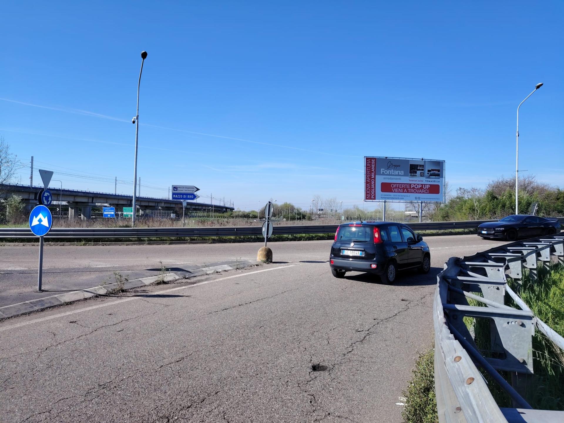 Impianto a Rho - Cavalcavia  Buonarroti rotatoria entrata Aurostrade  Rho