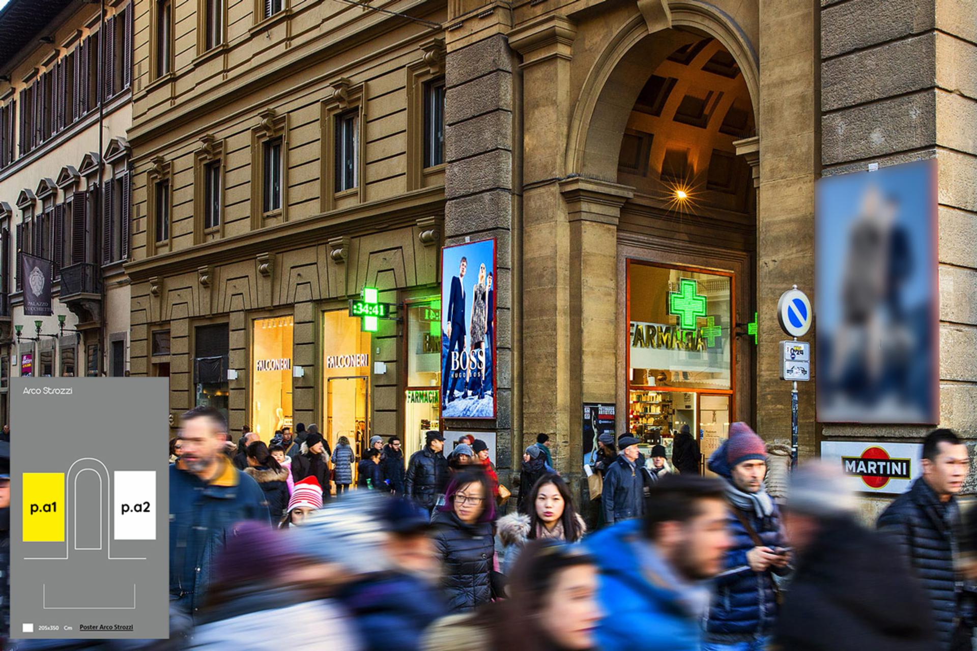 Impianto TOTEM a Firenze, in zona Le Giubbe Rosse