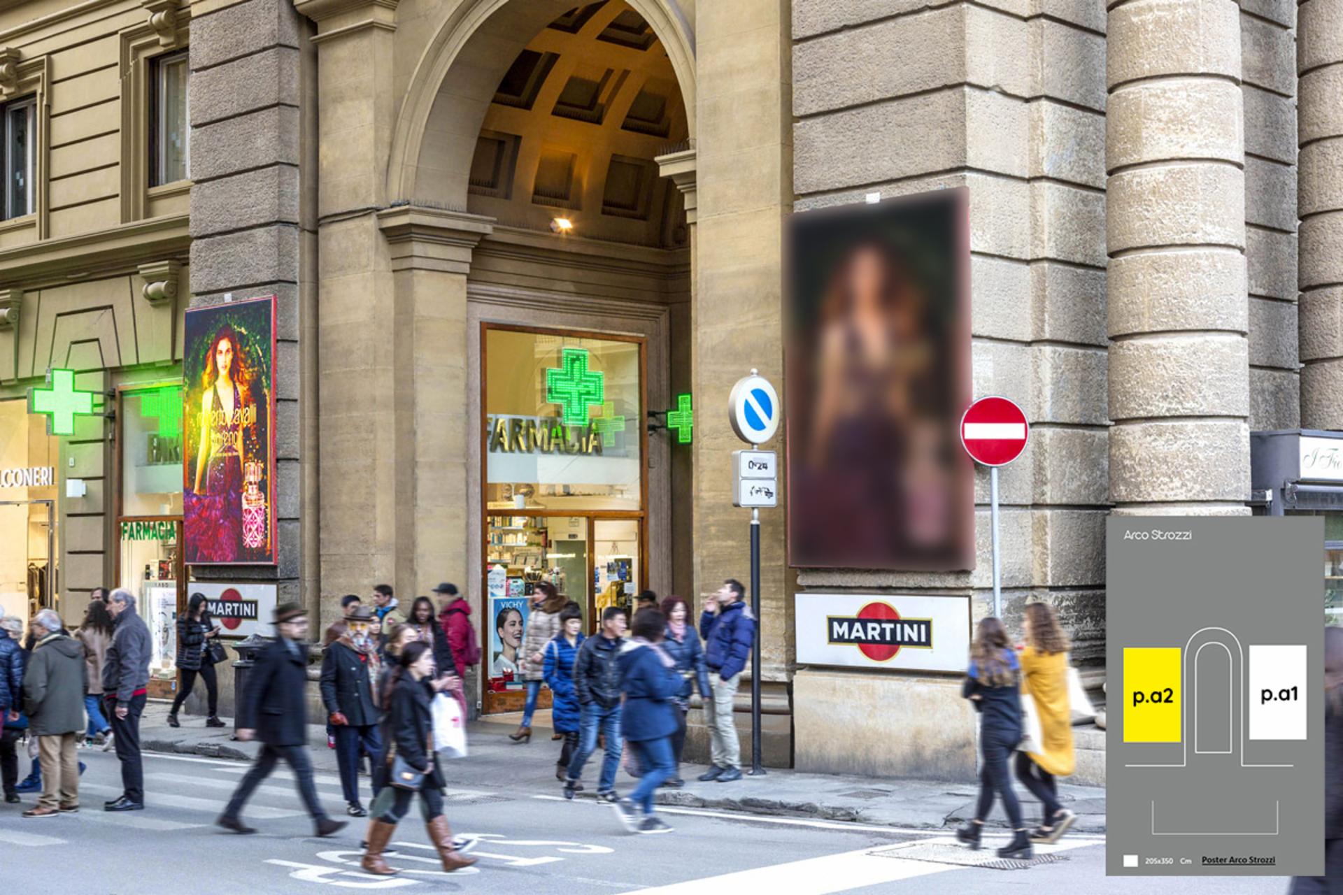 Impianto TOTEM a Firenze, in zona Le Giubbe Rosse